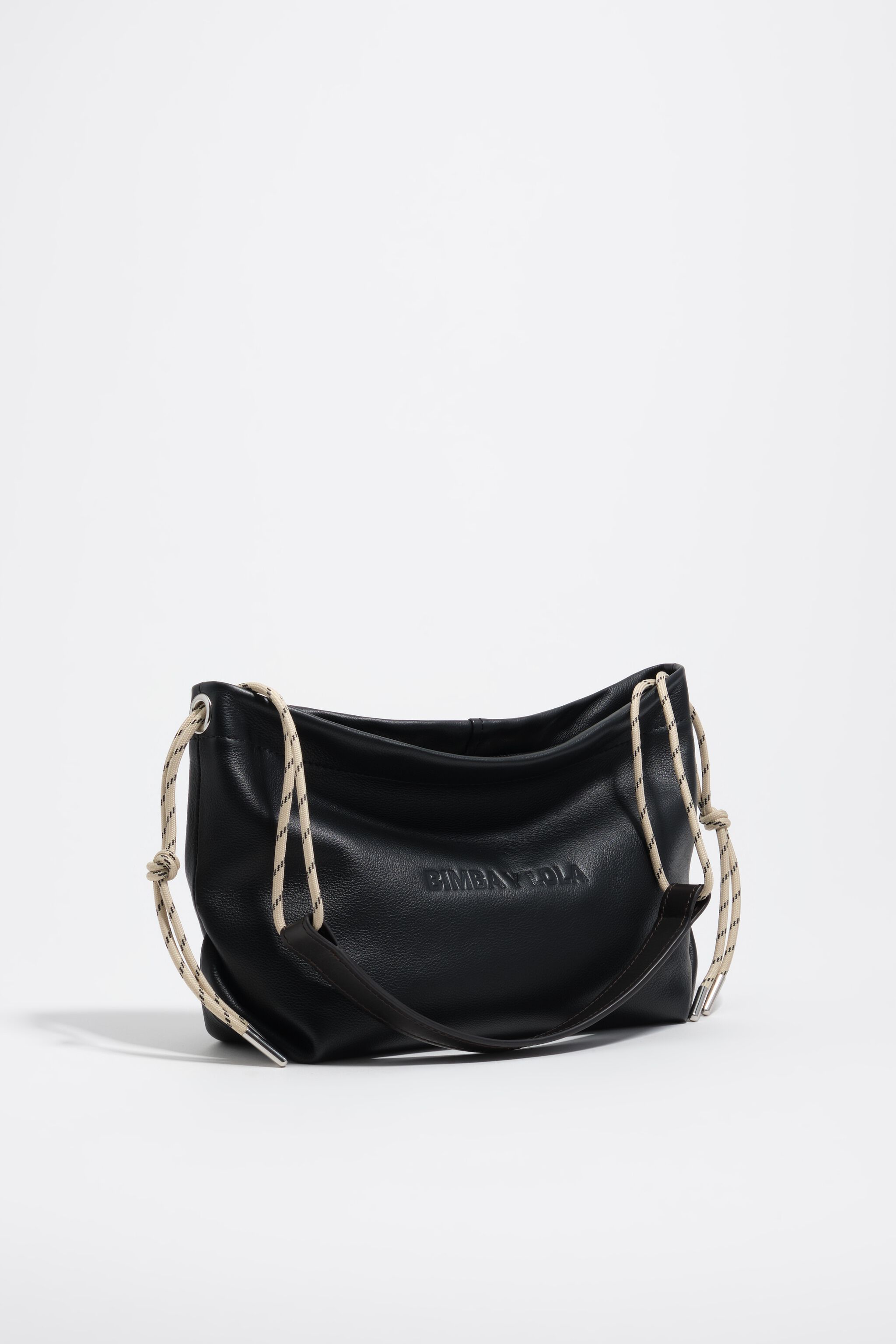 Medium black leather shoulder bag