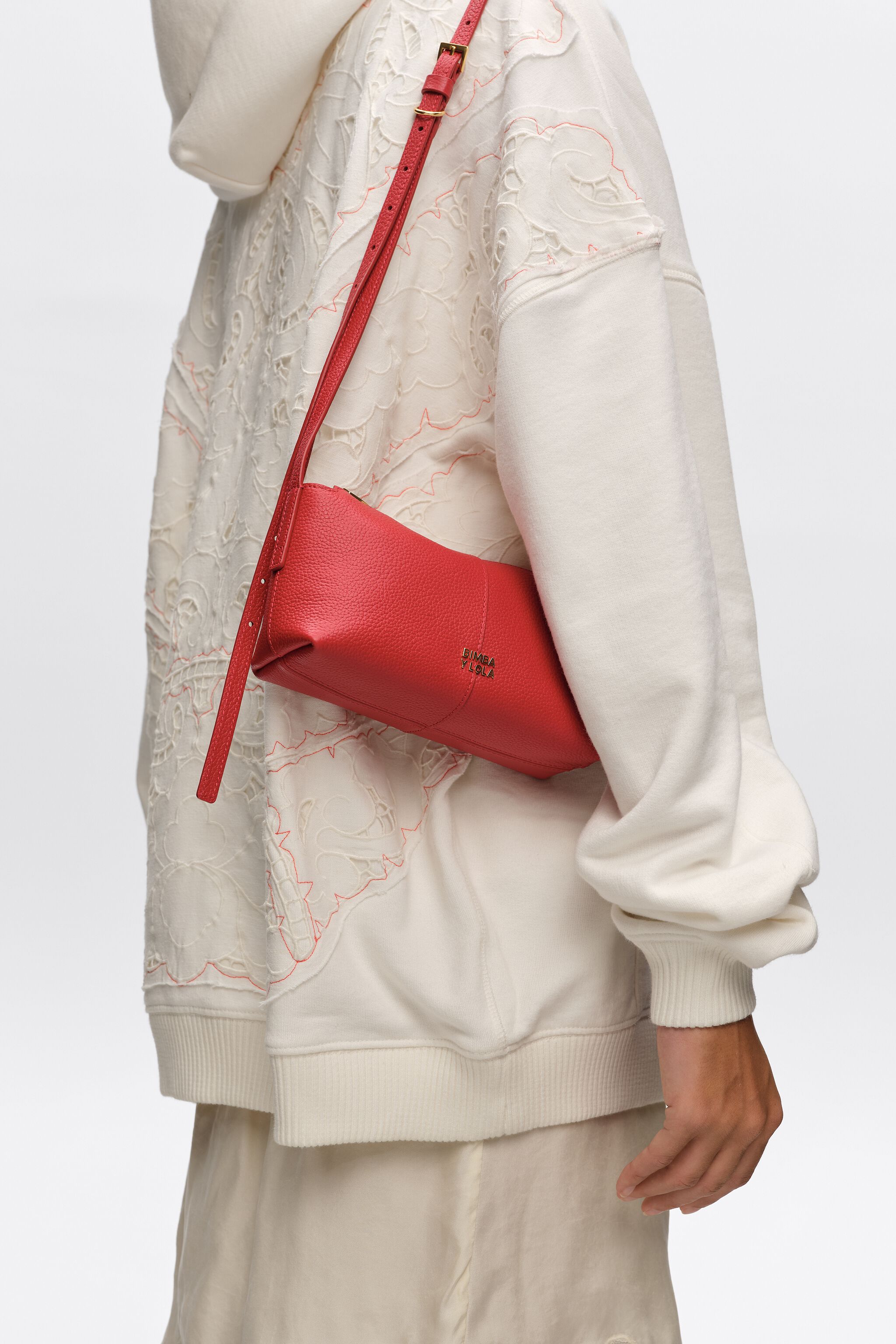 Red leather mini bag