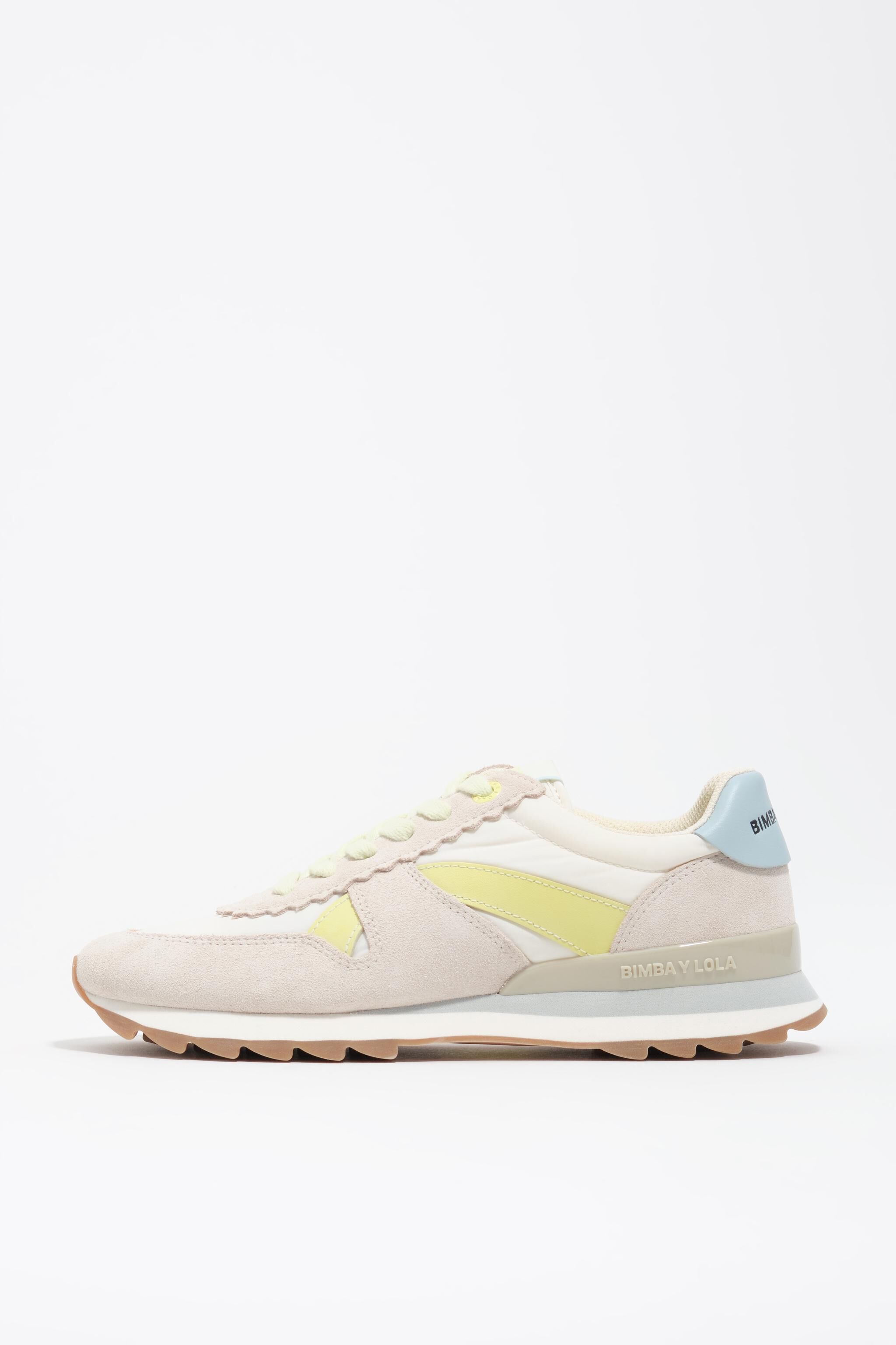 Light gray suede and nylon 13 19 technical sneaker