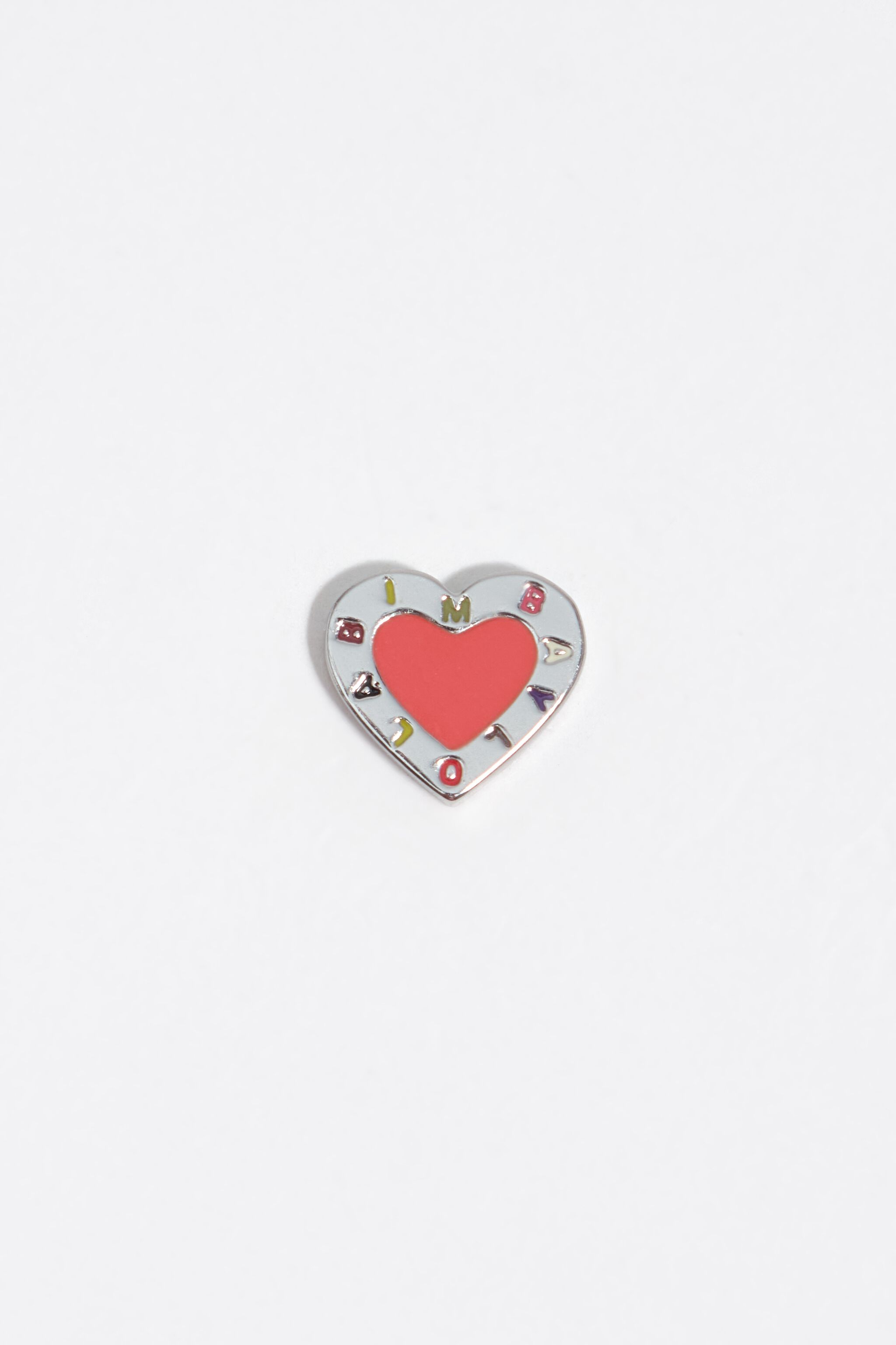 Coral heart logo earrings
