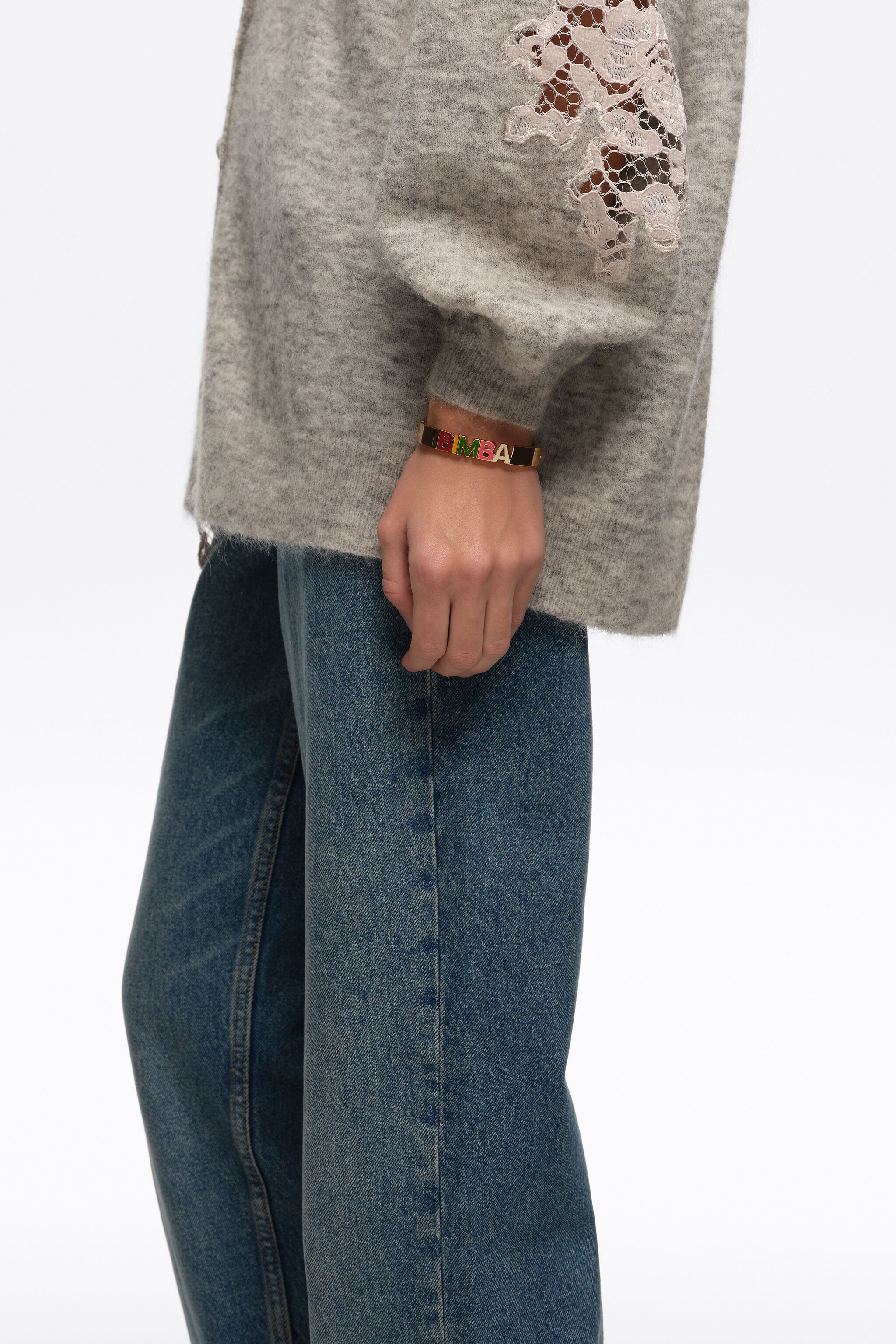 Multicolored hinge logo bracelet