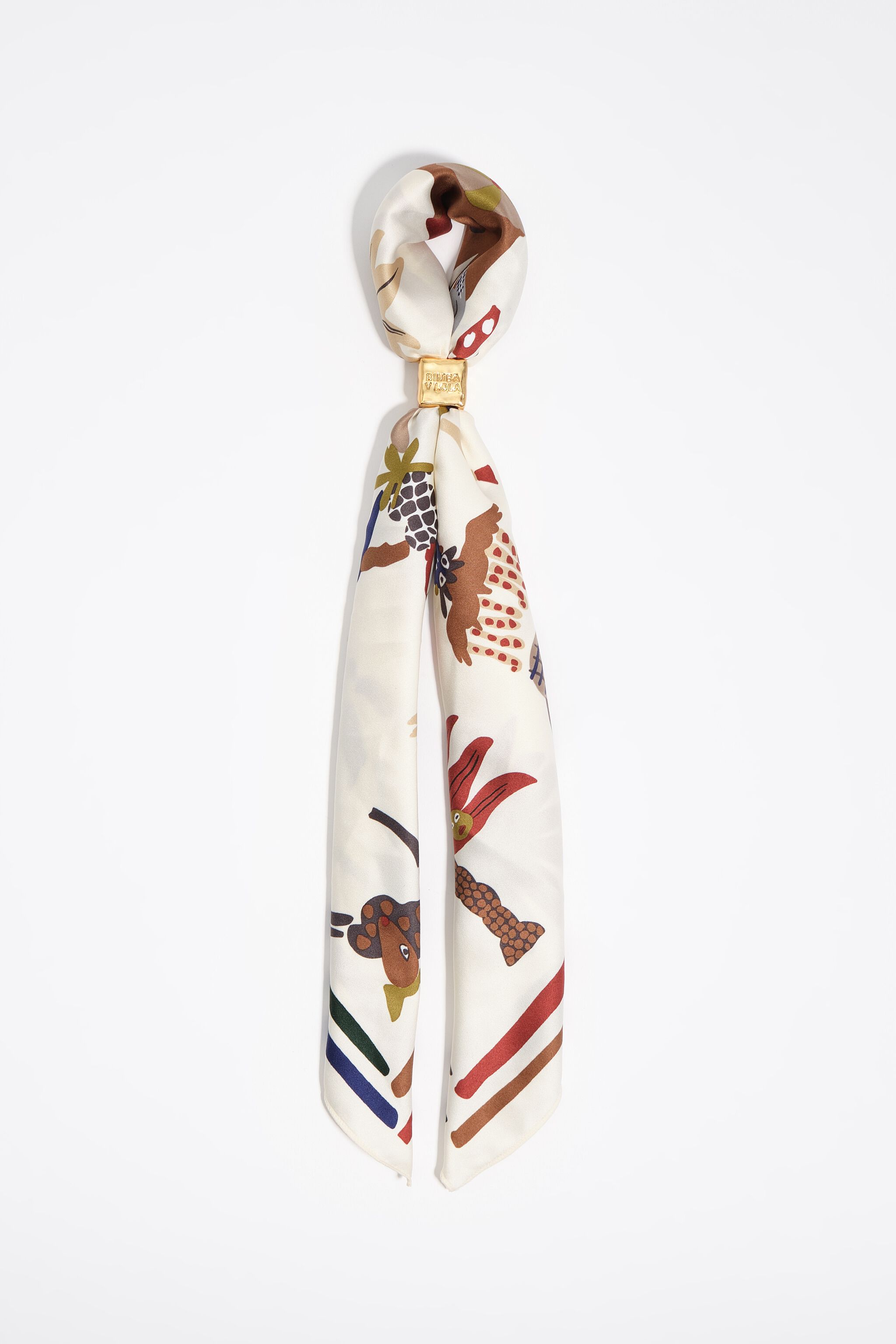 Off-white island party scarf bag charm