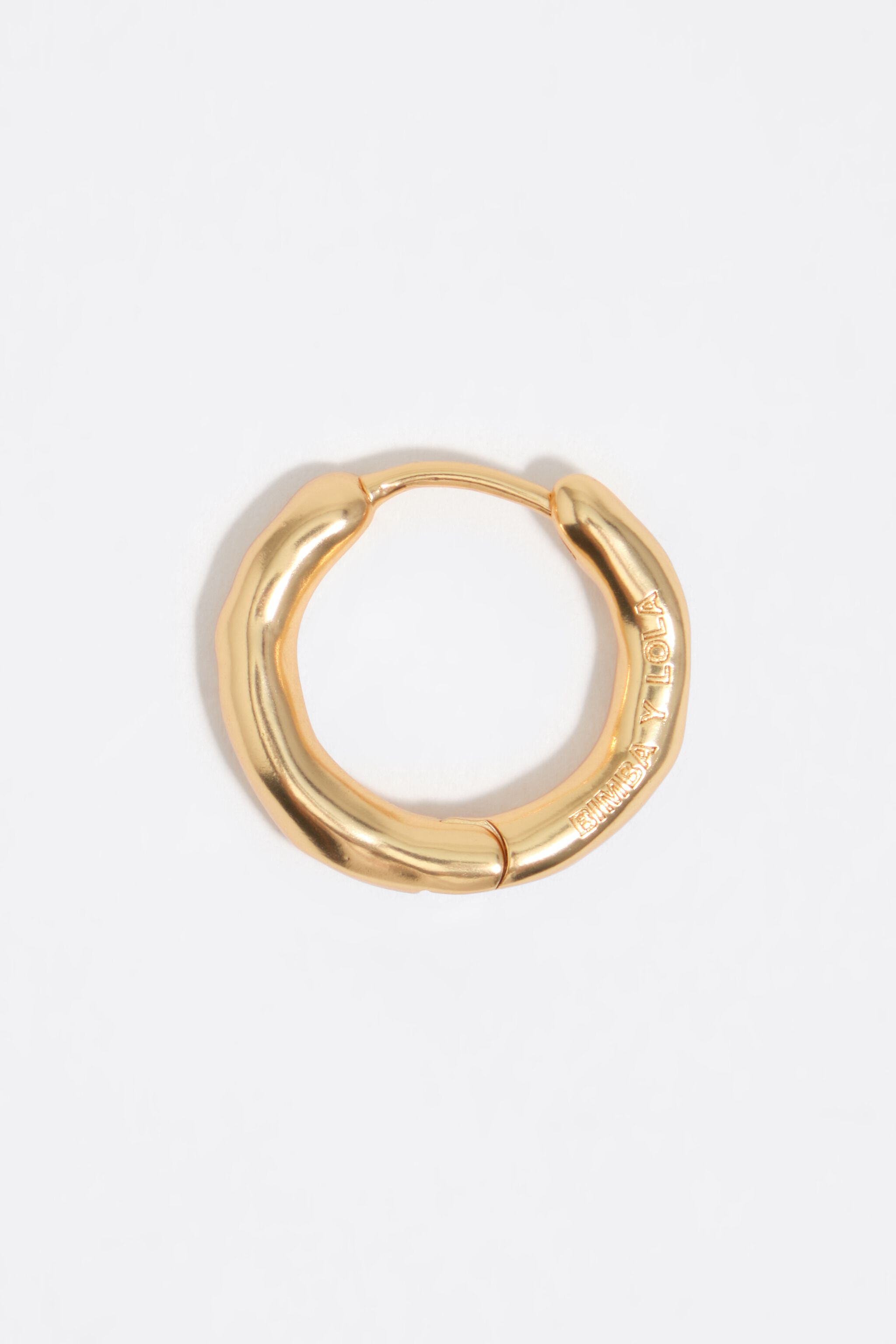 Matte gold irregular small hoop earrings
