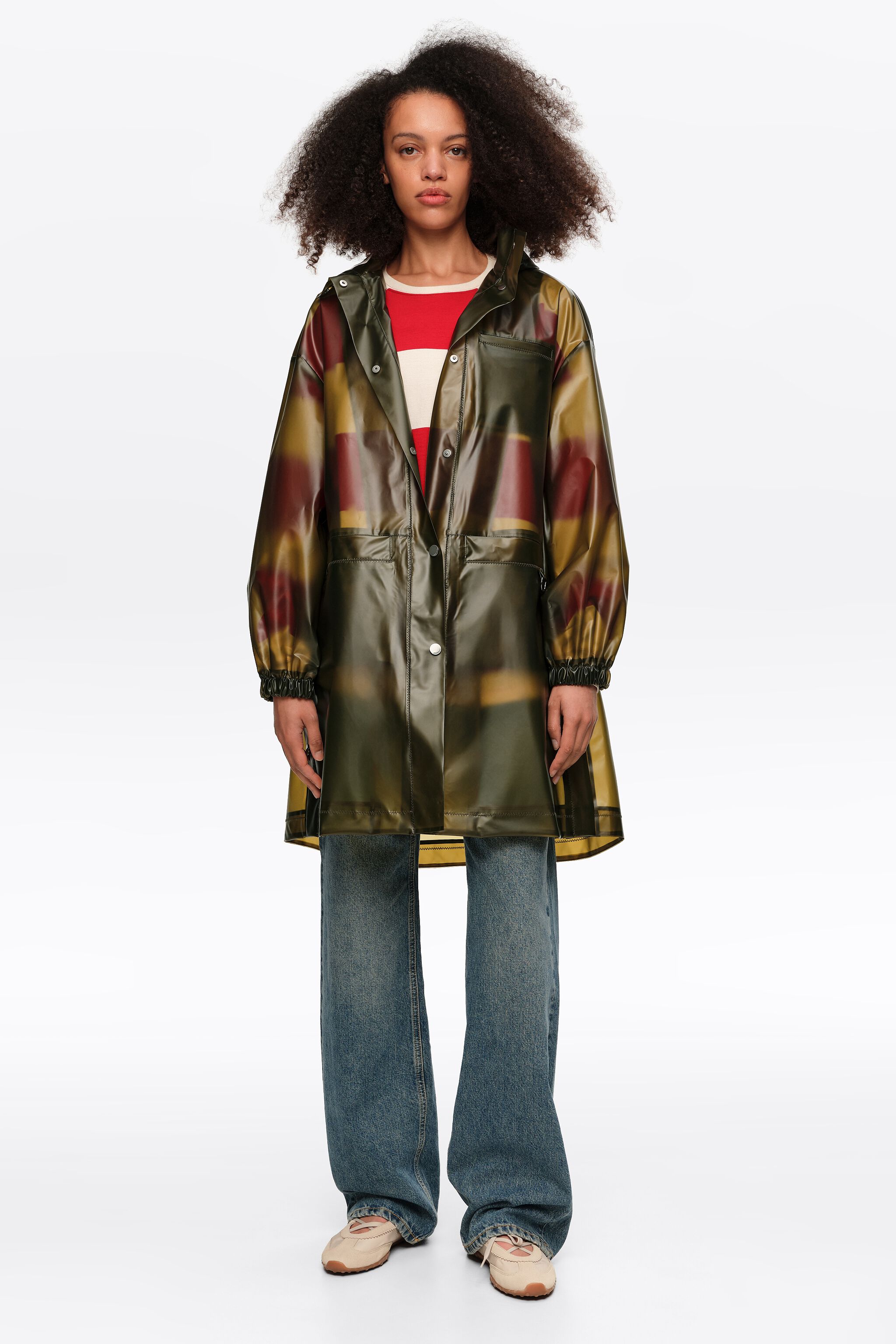 Olive A-line transparent trench
