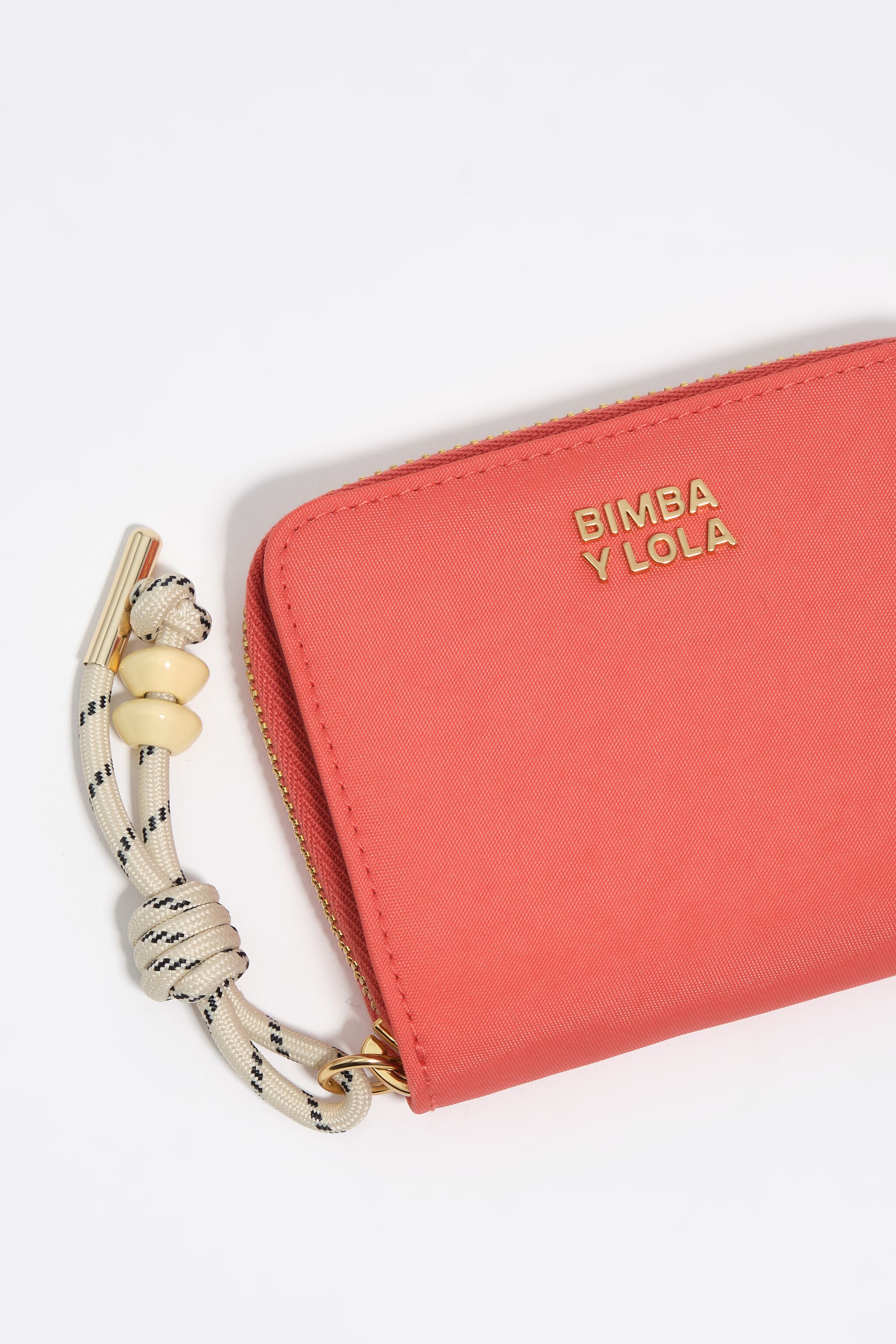 Coral nylon flap purse