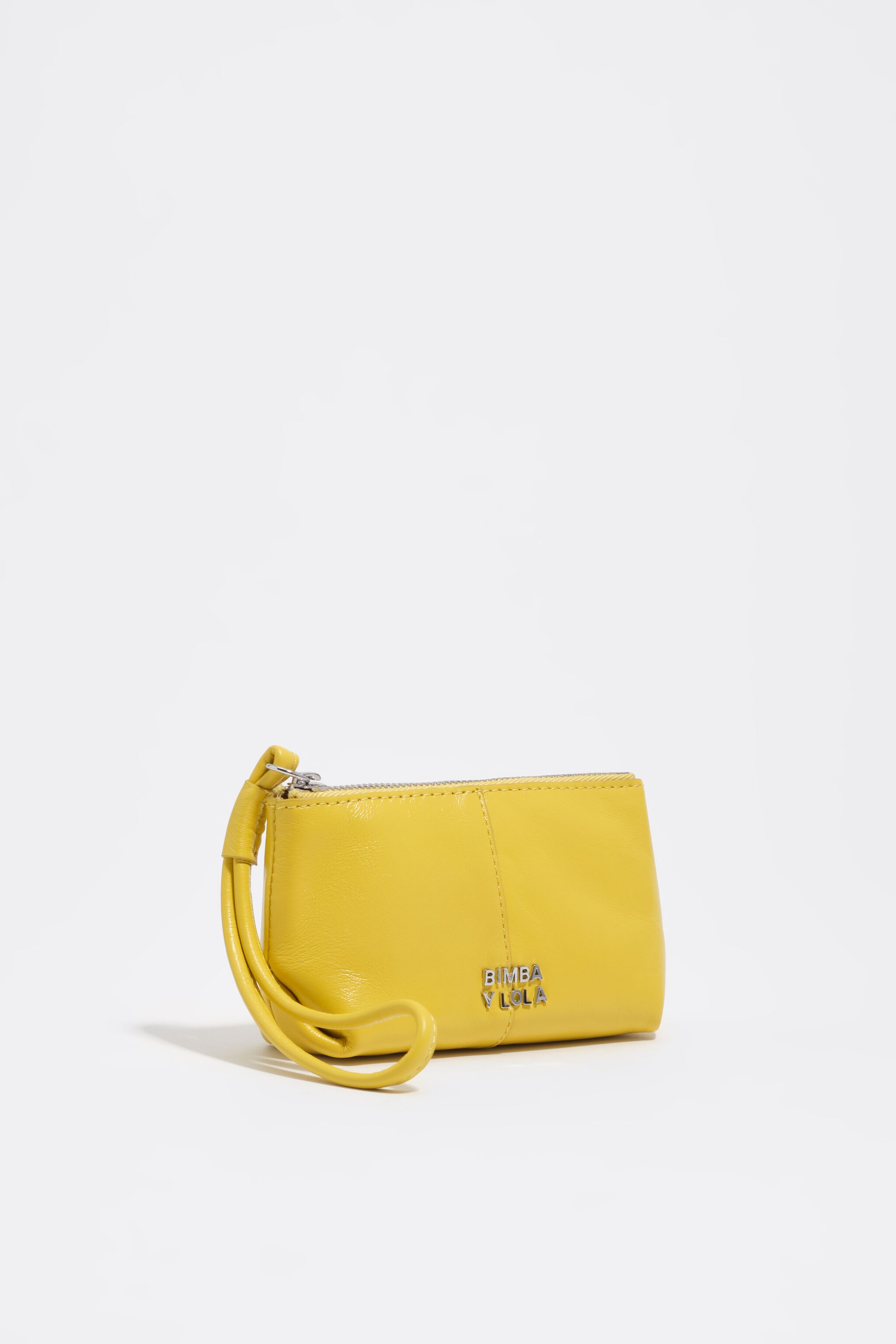 Yellow leather coin purse