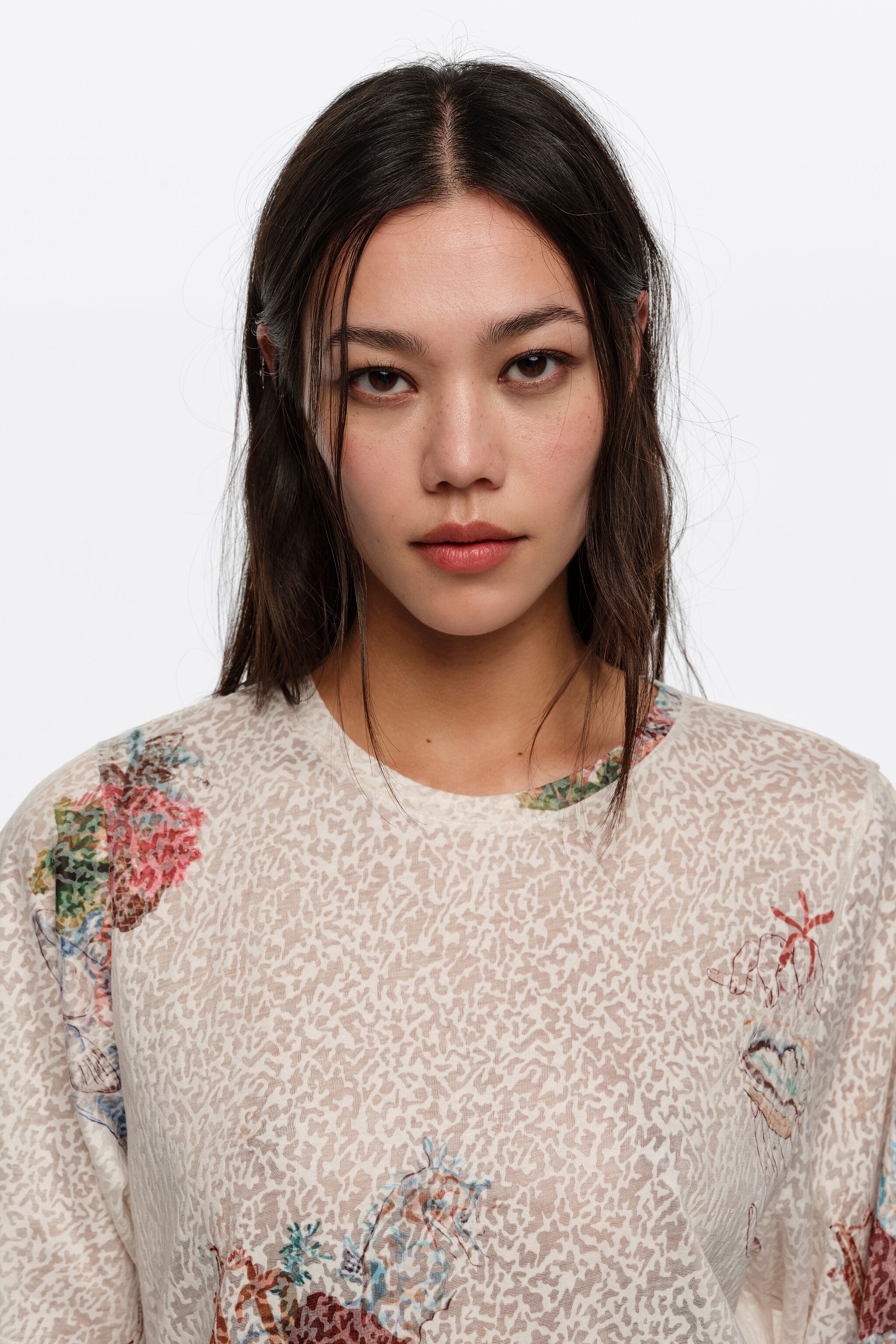 Off-white Seabed devoré straight-cut T-shirt