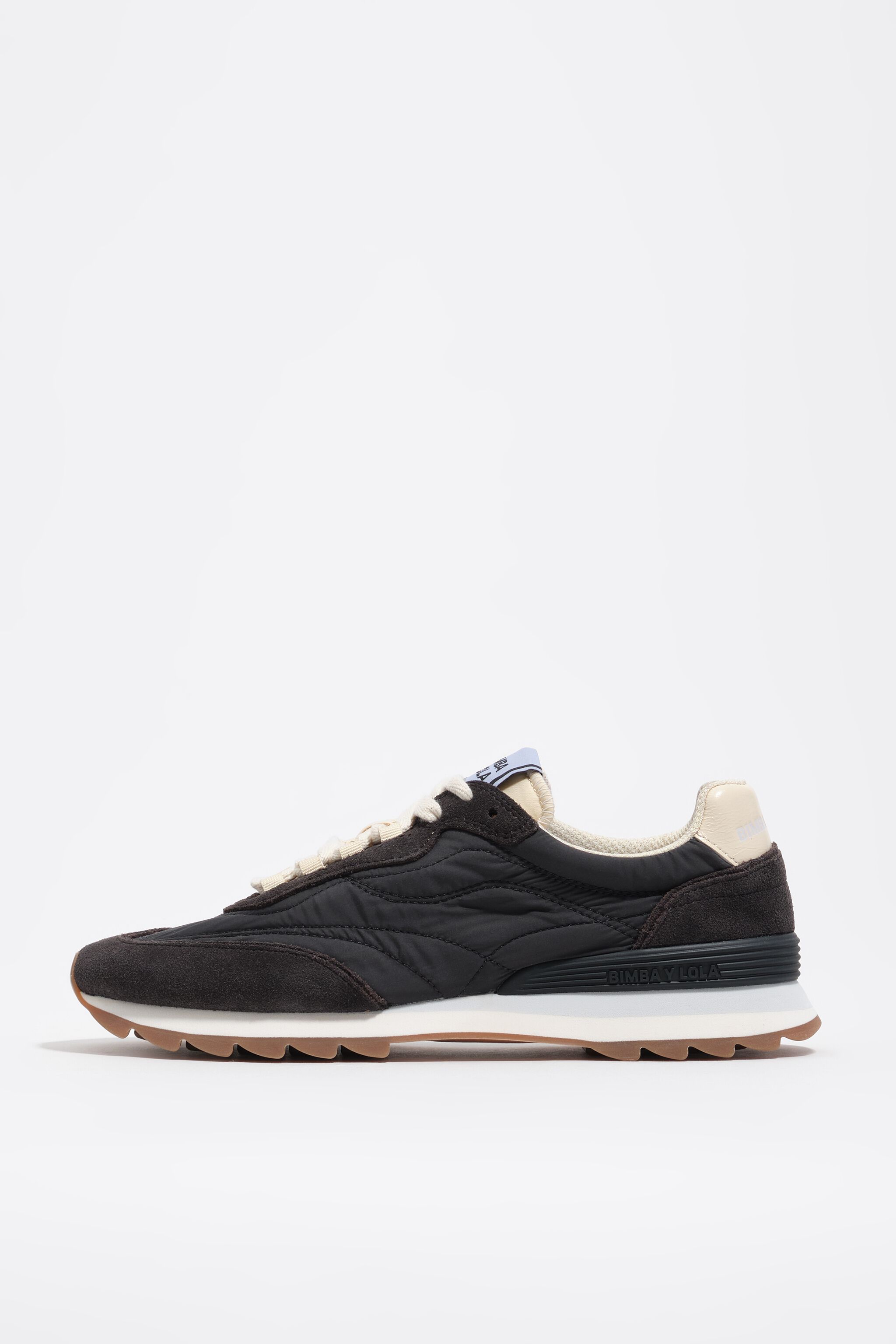 Dark gray suede and nylon 13 23 soft technical sneaker