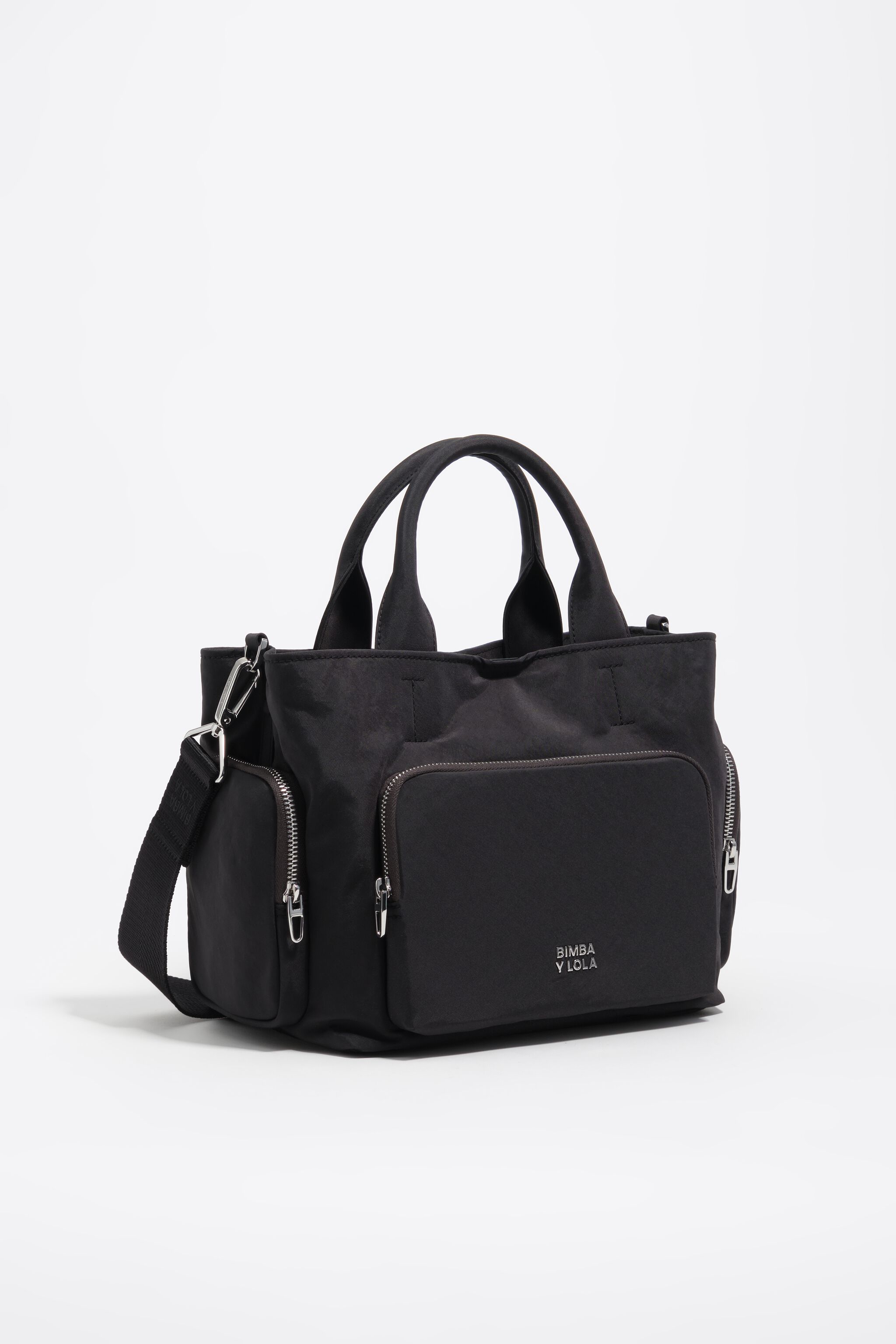 Medium graphite nylon Pocket bag