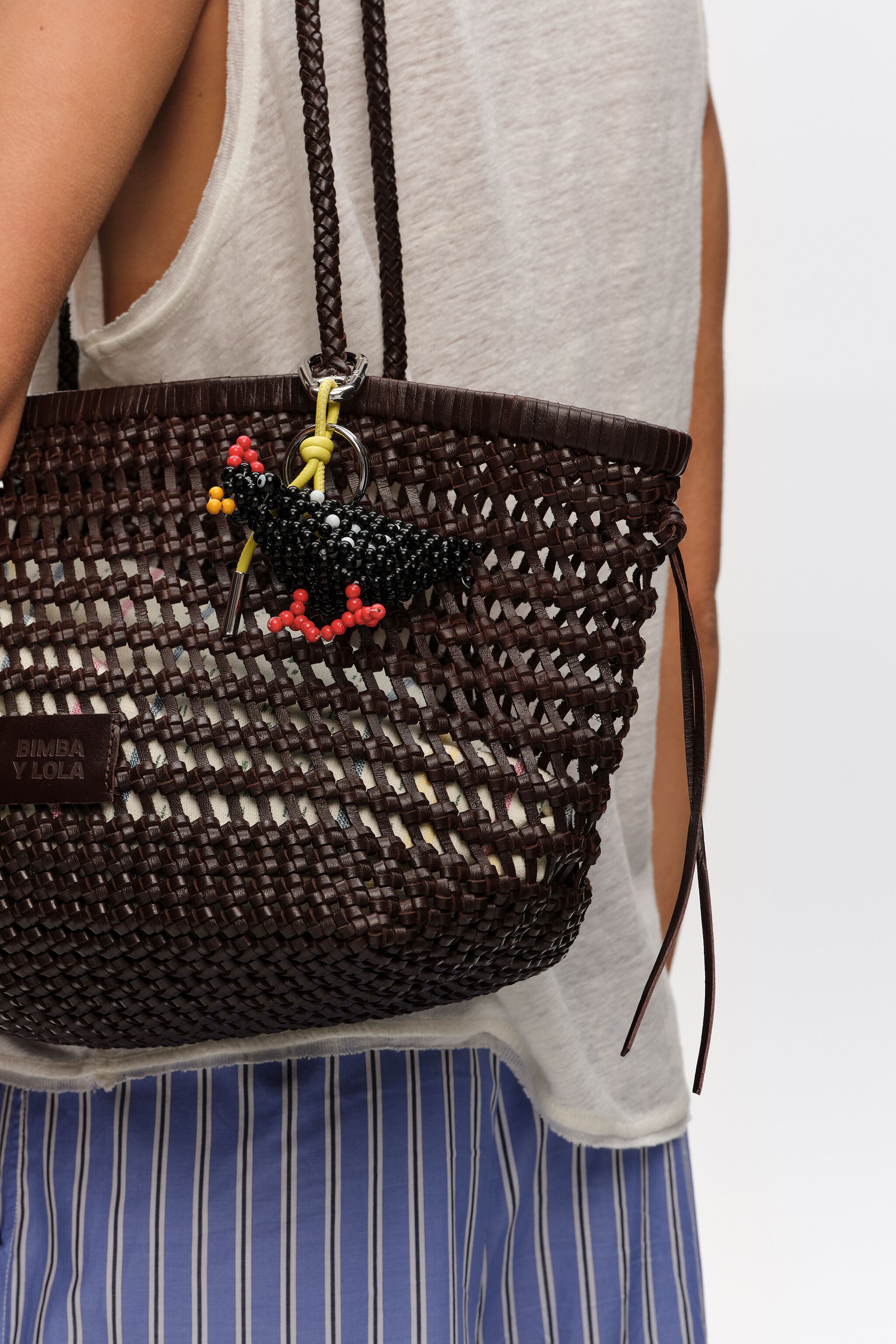 Hen bead key ring