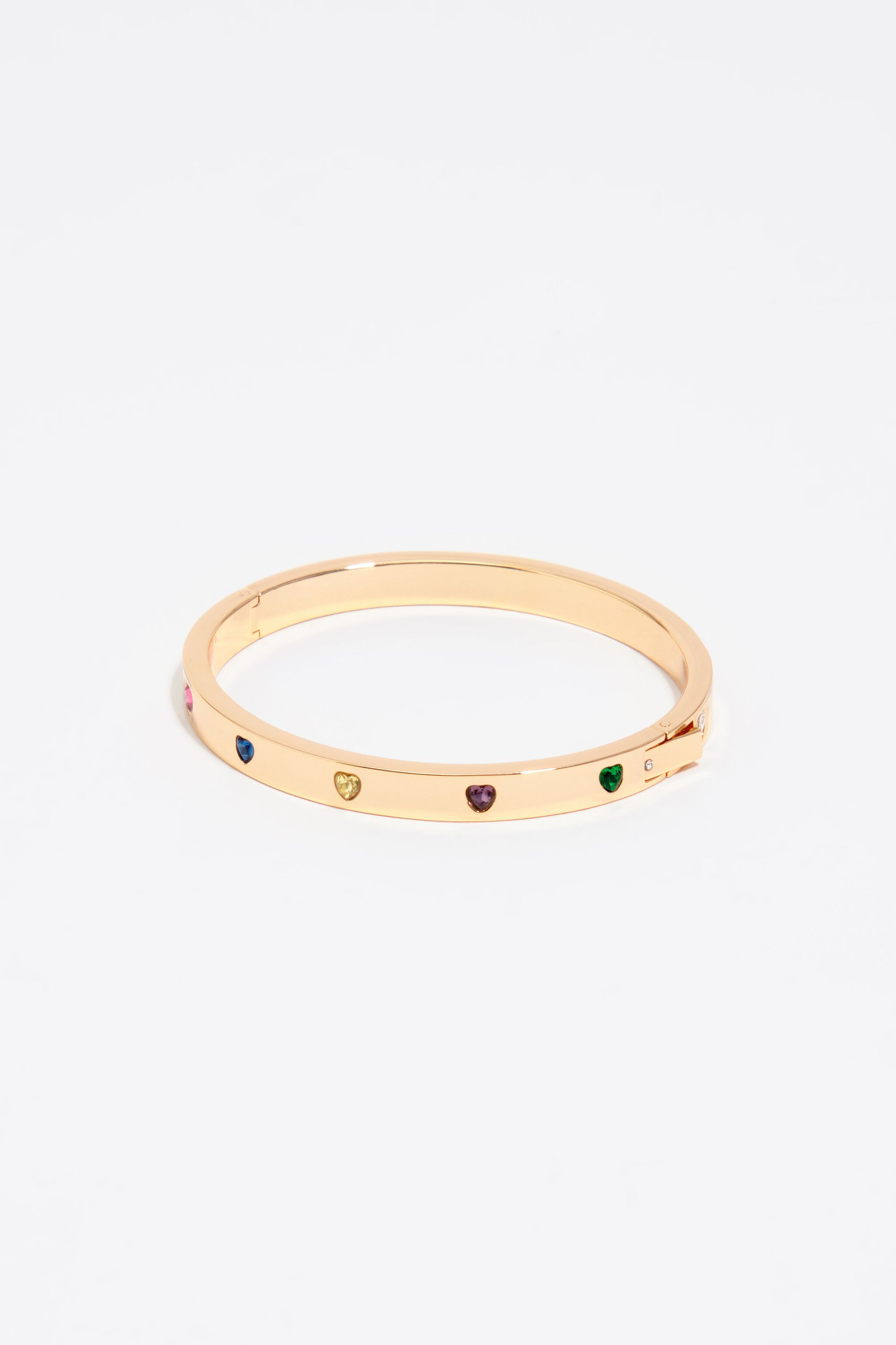 Gold heart crystal bracelet