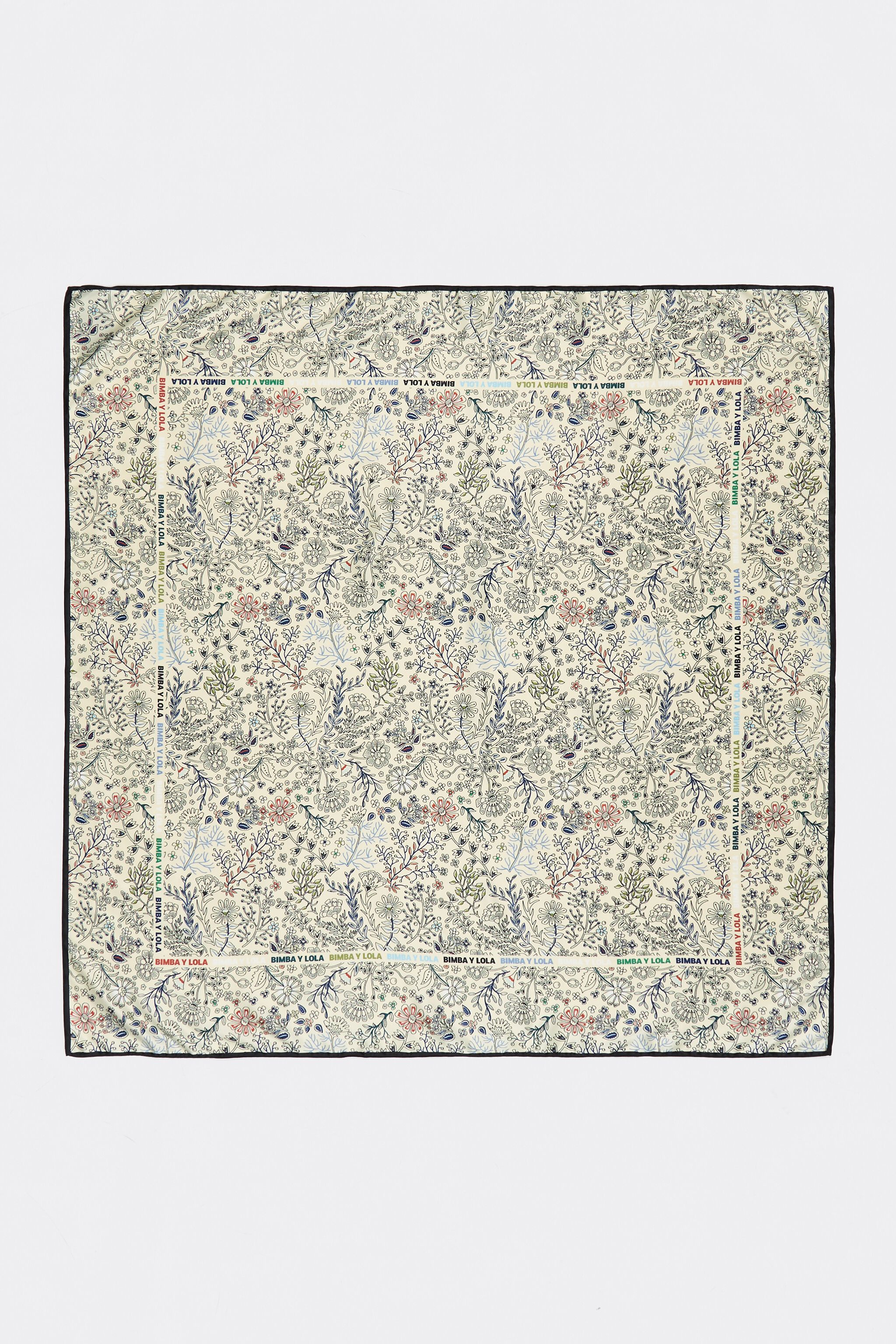 Vegetation and logo frame scarf