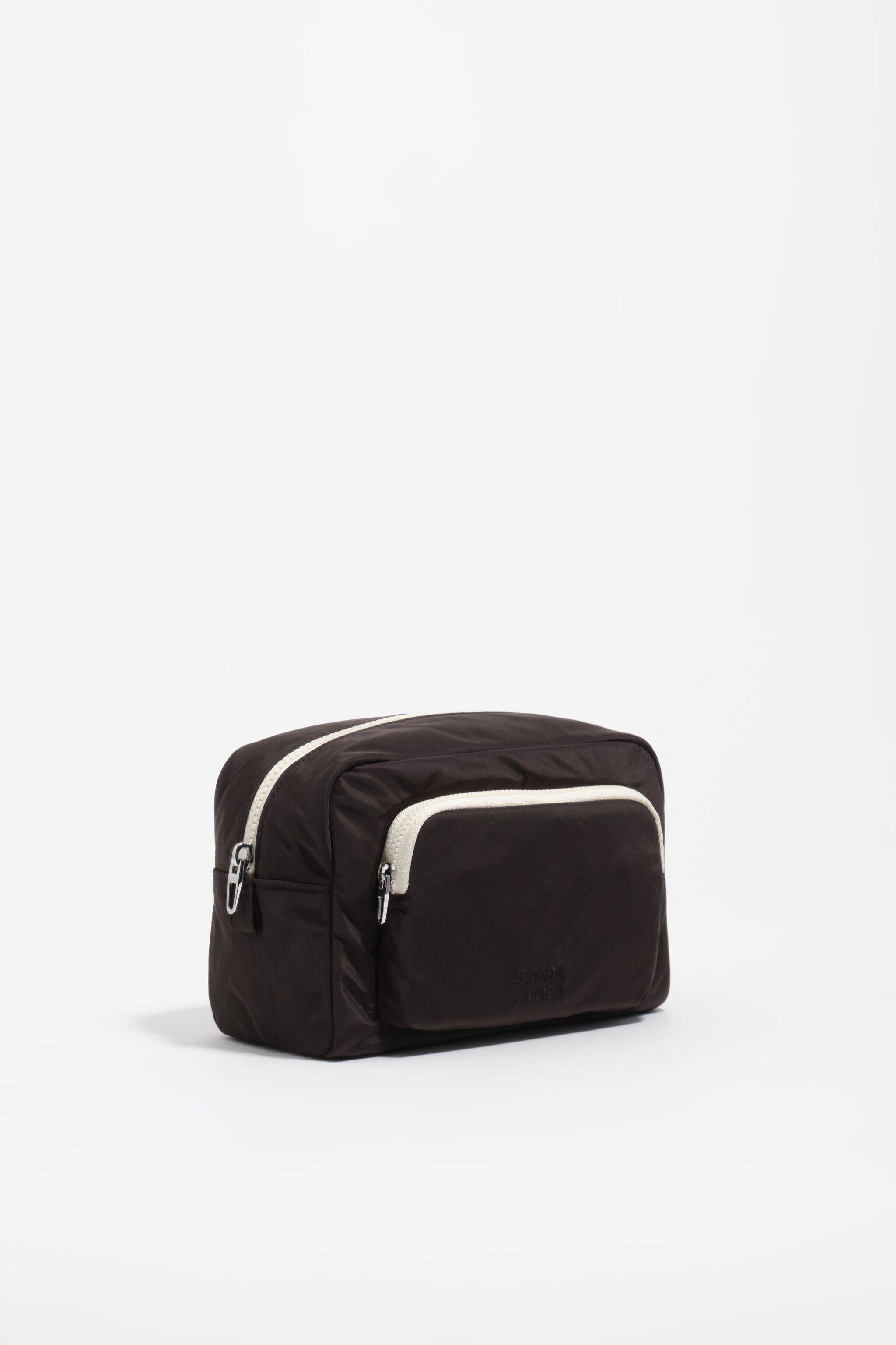 Large charcoal nylon make-up case