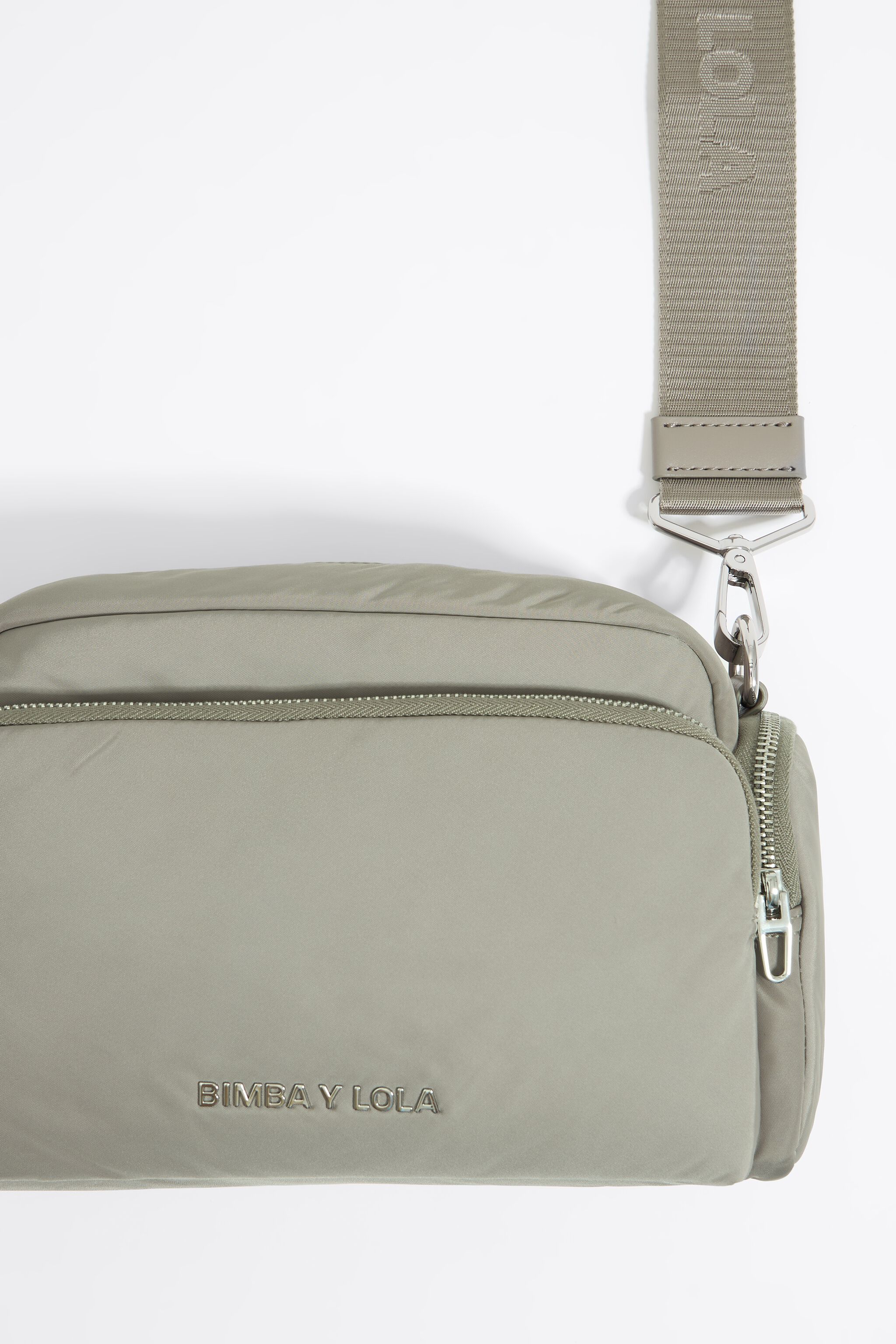 Medium dark stone nylon Pocket bag