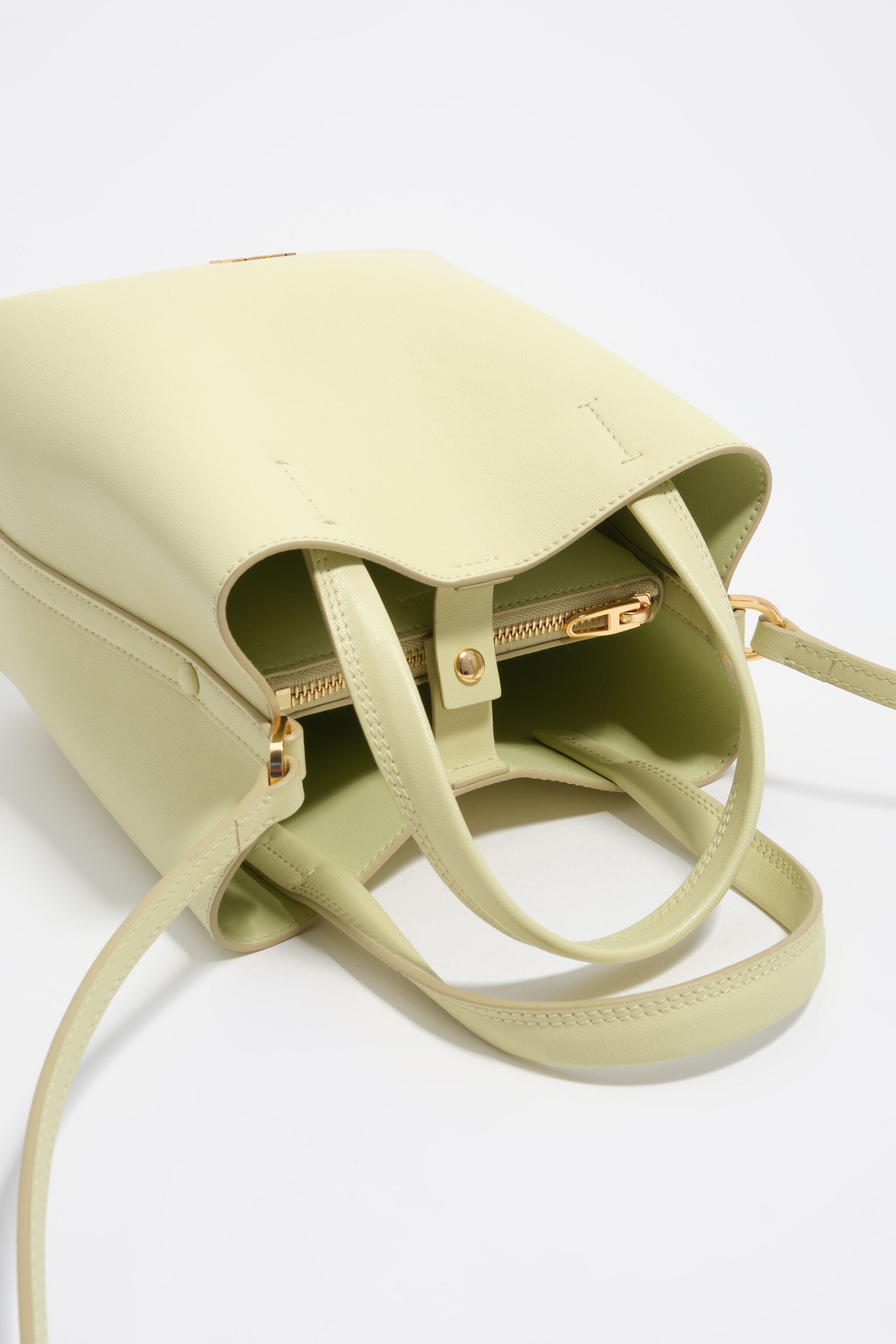 Small pale green leather Chihuahua bag