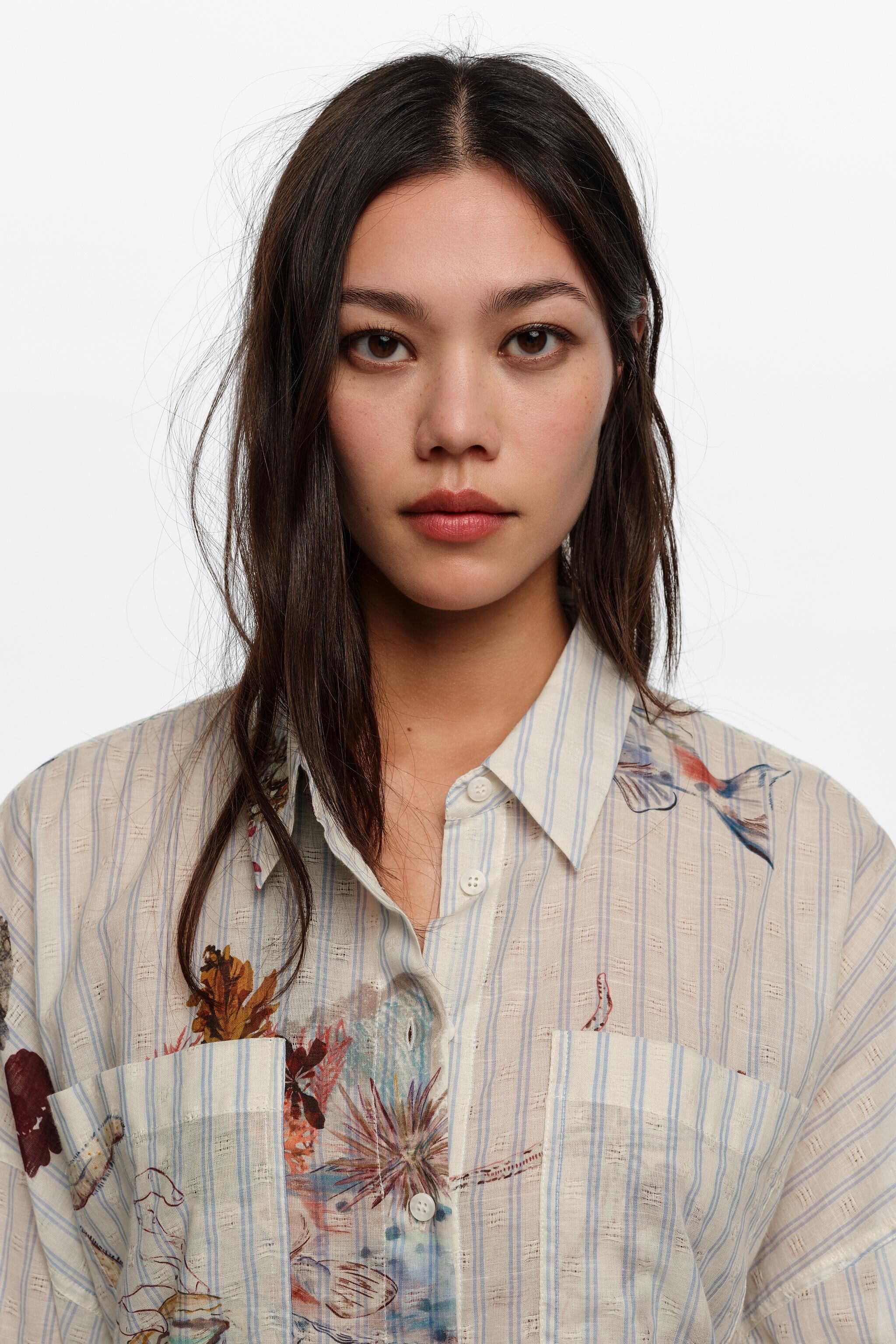 Striped Seabed cotton oversize shirt