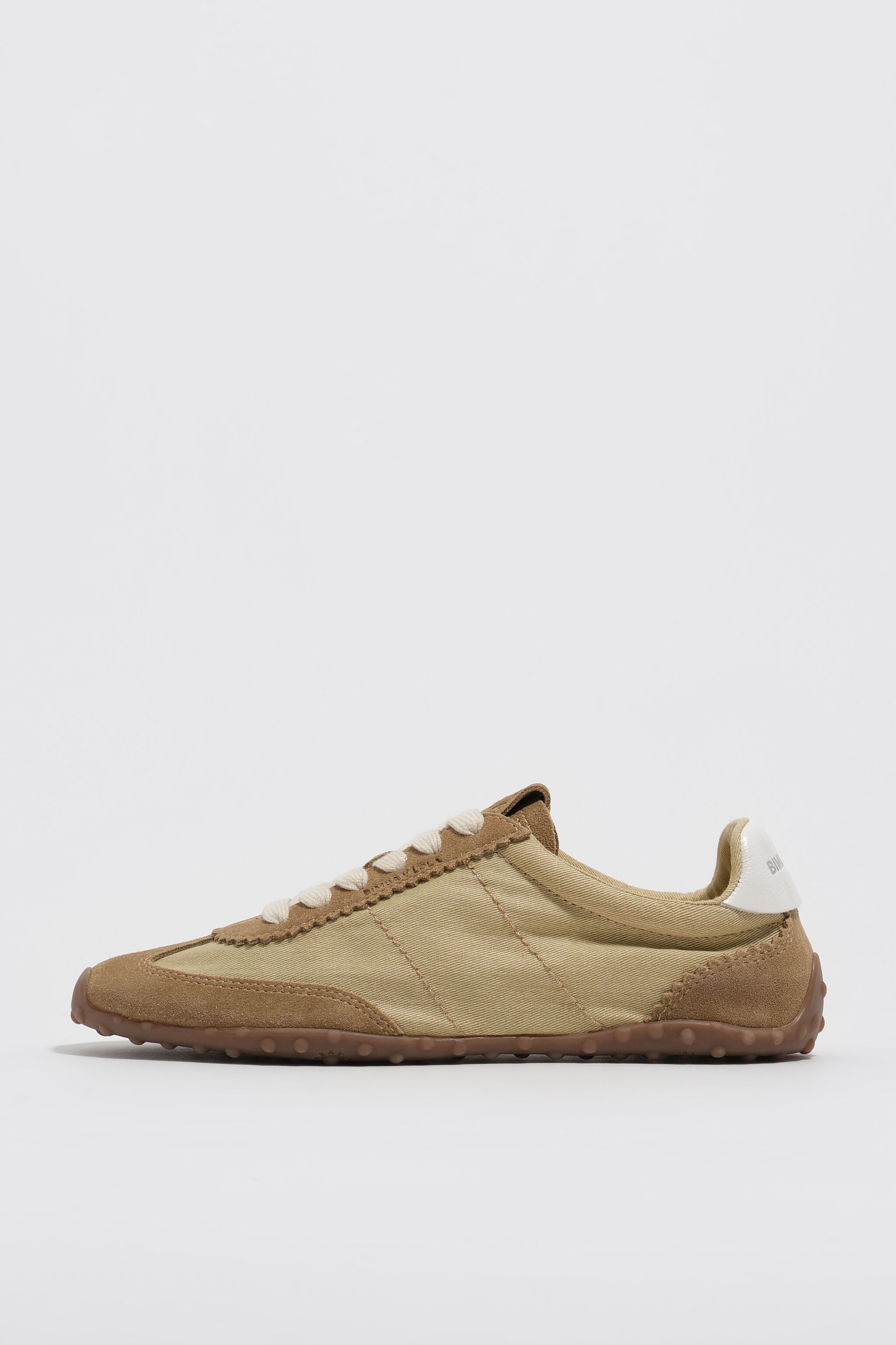 Ochre suede and fabric 13 29 sneaker