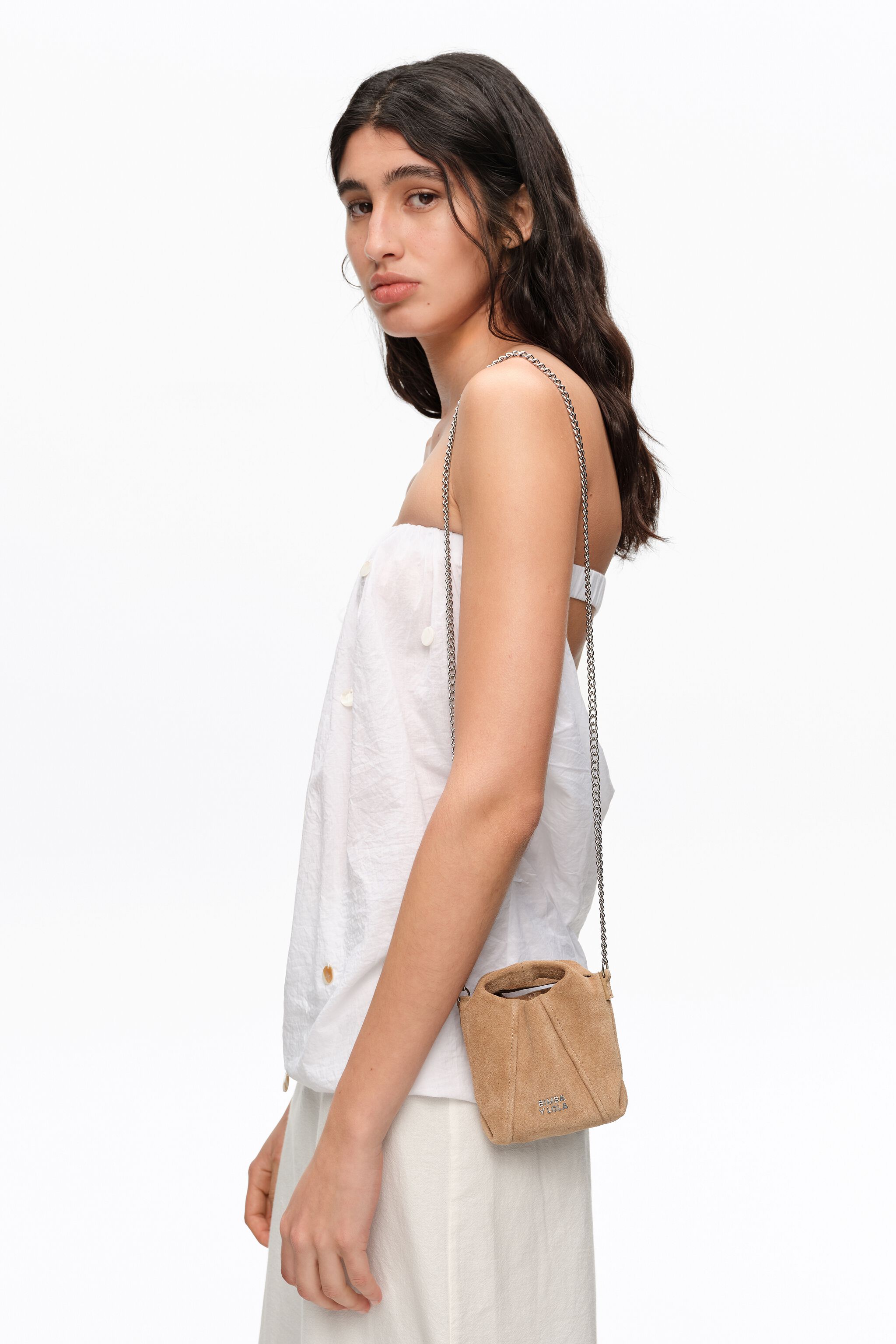 Natural micro suede Paper bag