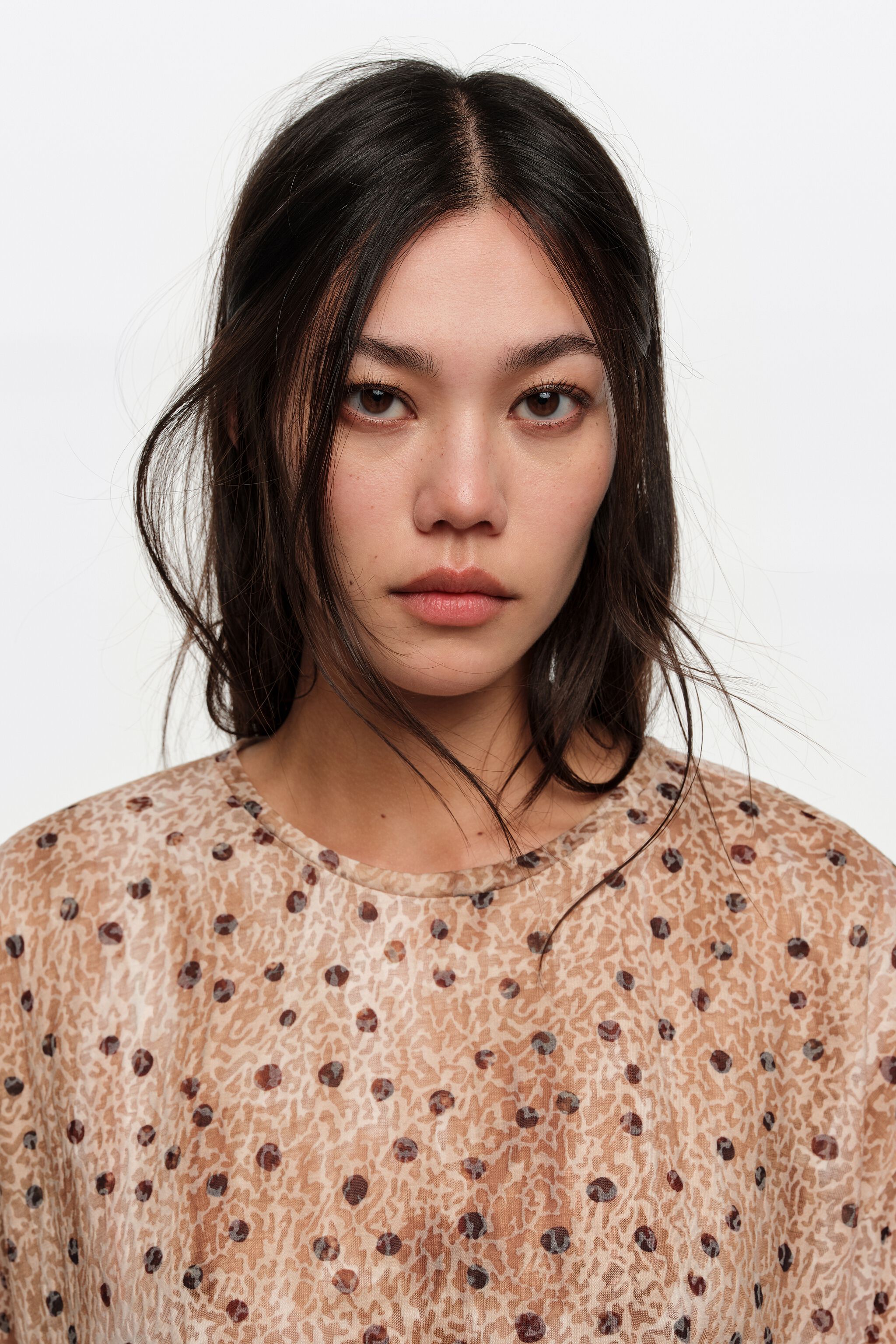 Watercolor Dots boxy devoré T-shirt