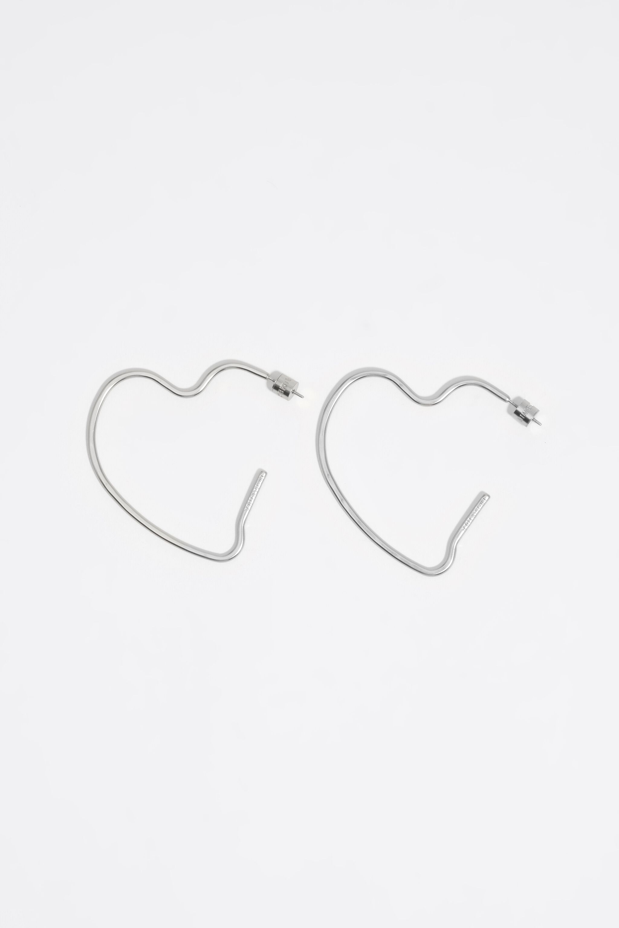 Silver heart earrings