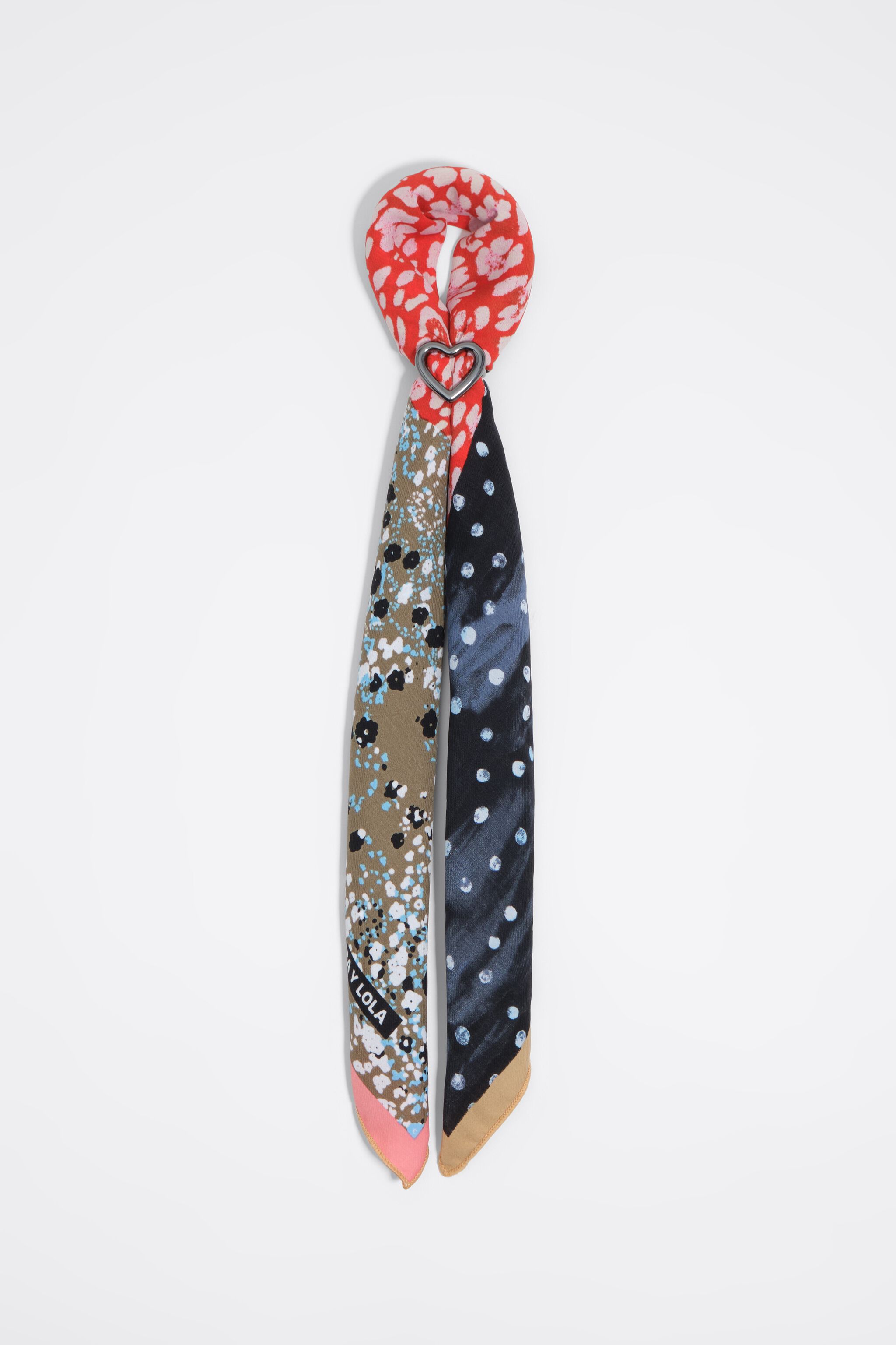 Patchwork scarf bag charm