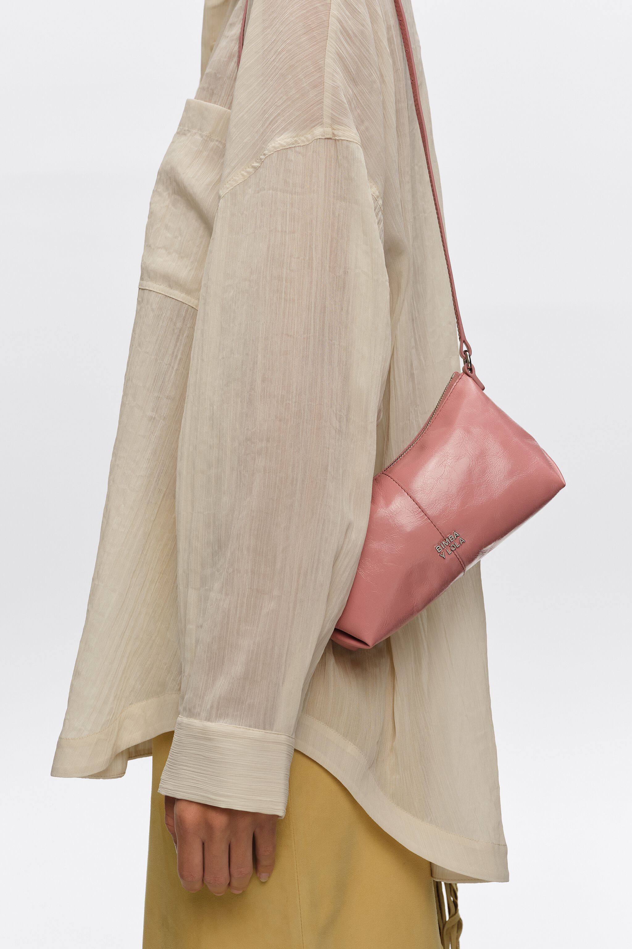 Pink leather mini bag