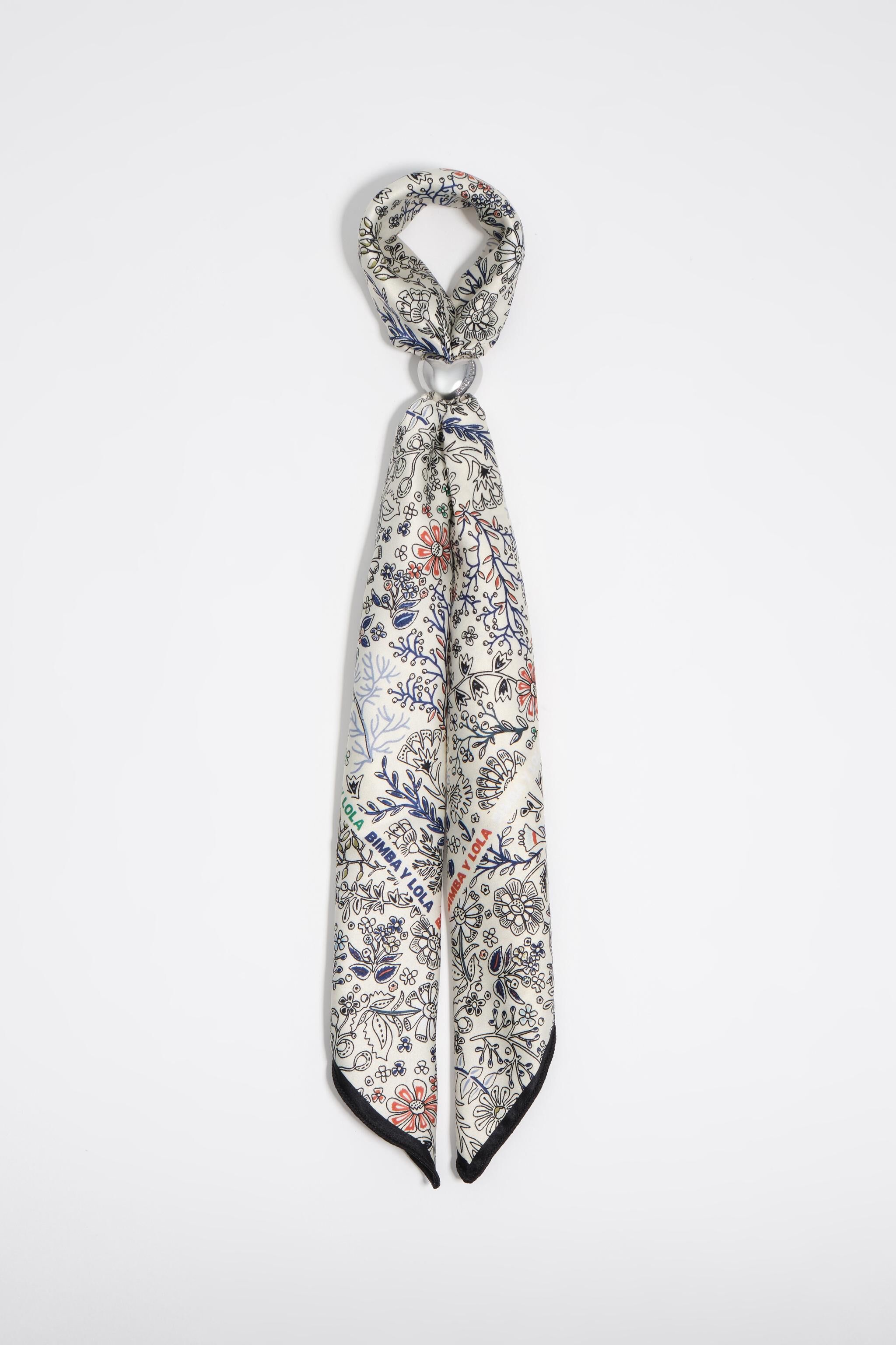 Vegetation and logo frame scarf bag charm
