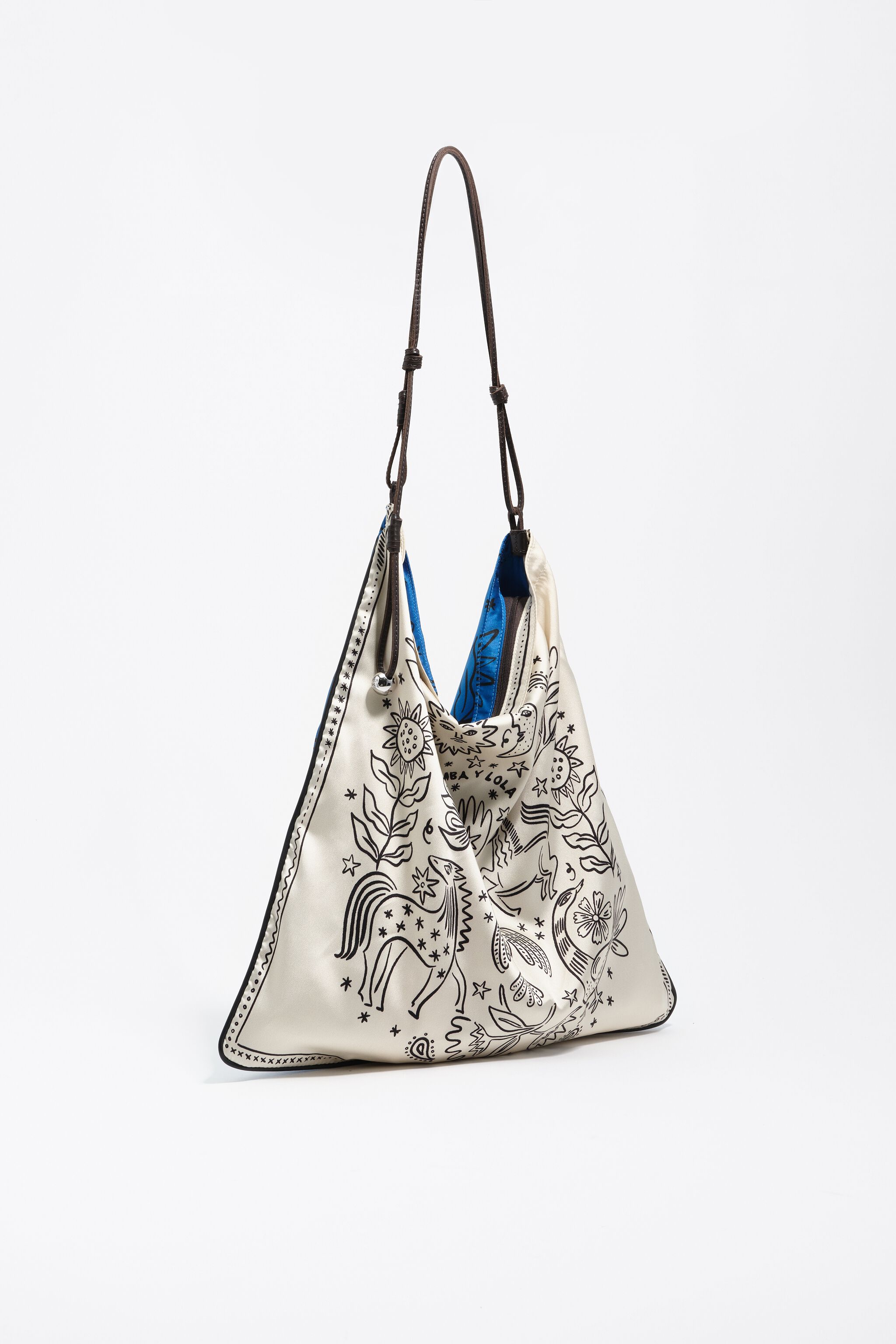 Medium Ivory esoteric scarf bag