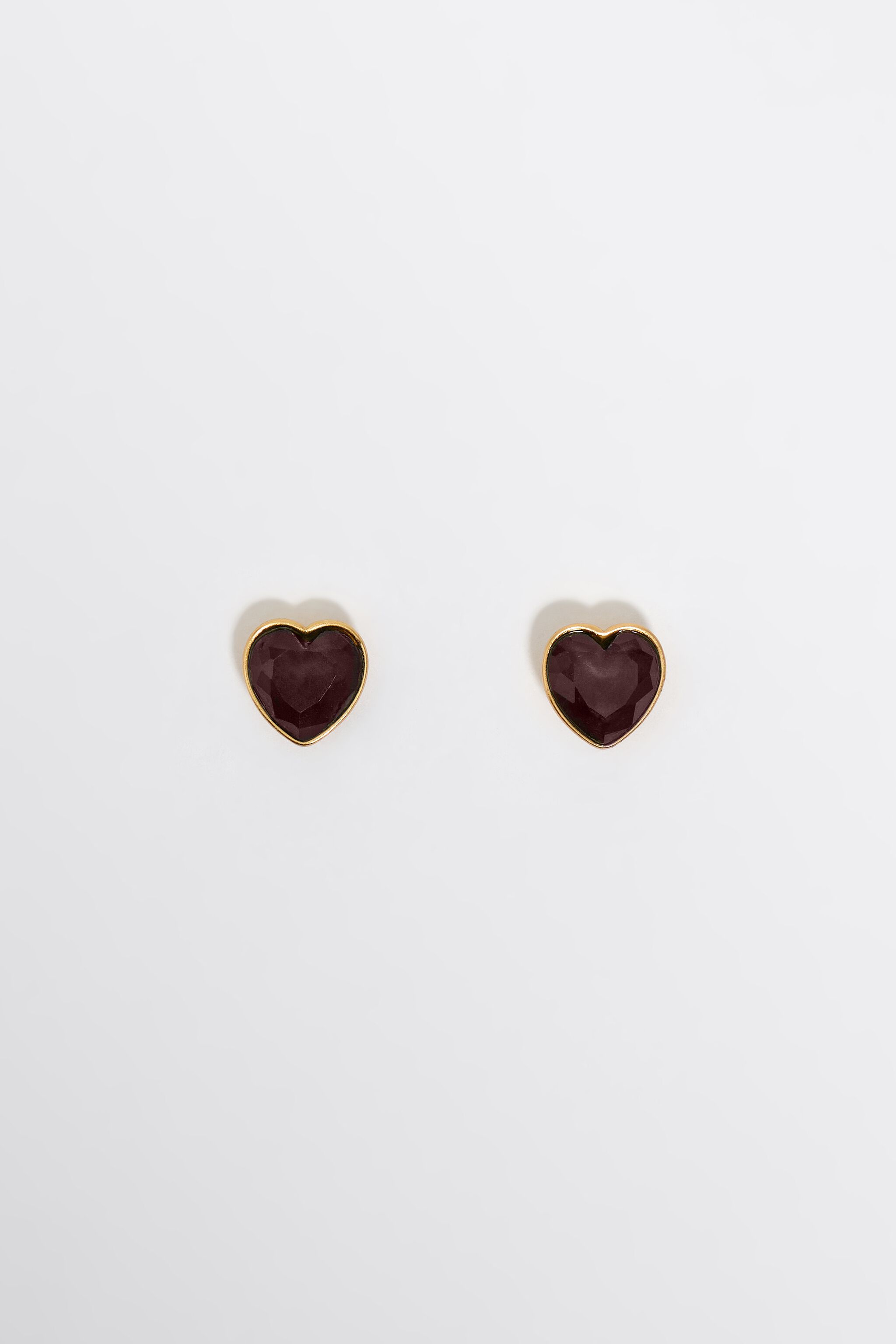 Topaz crystal heart earrings