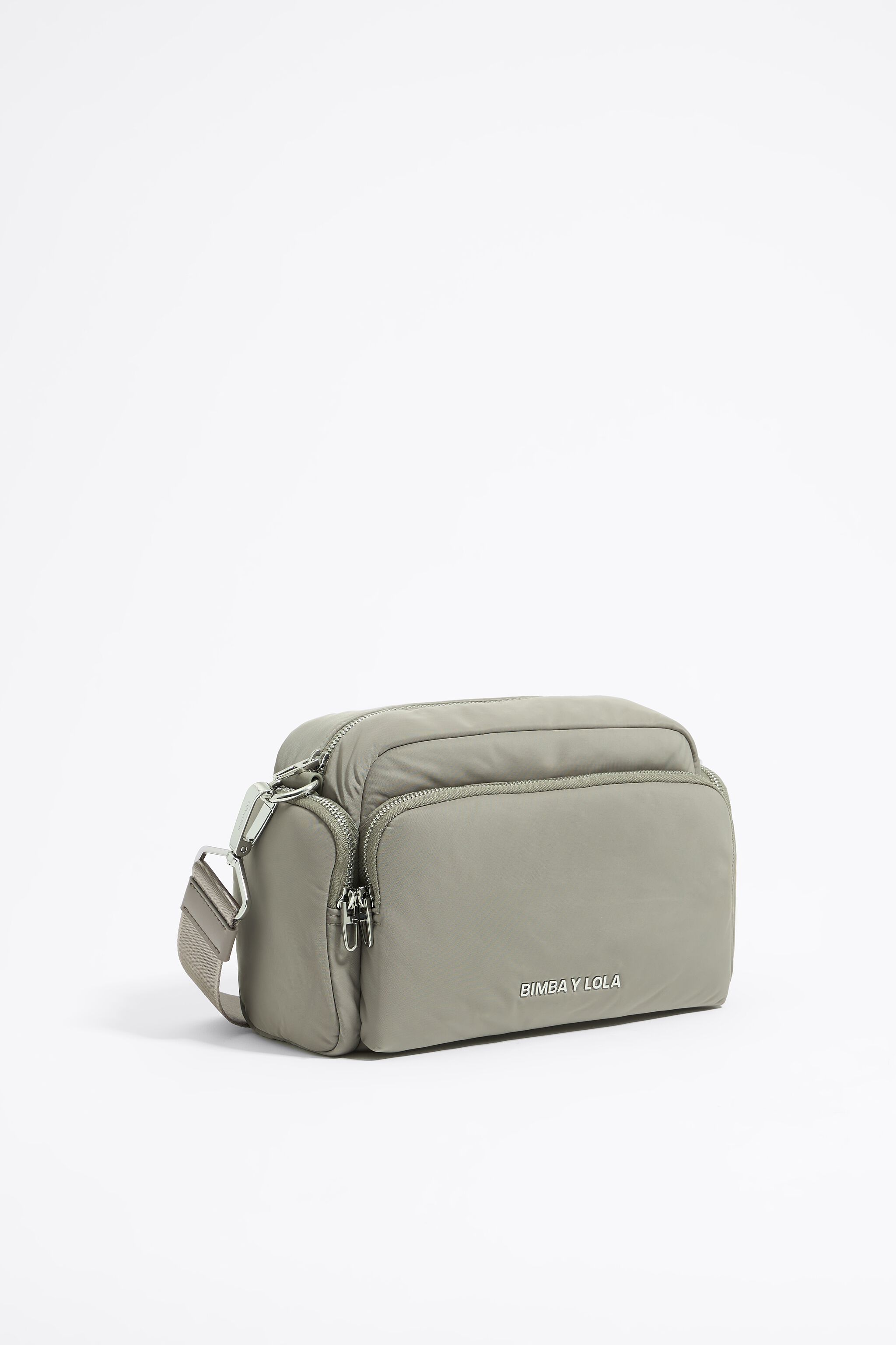 Medium dark stone nylon Pocket bag