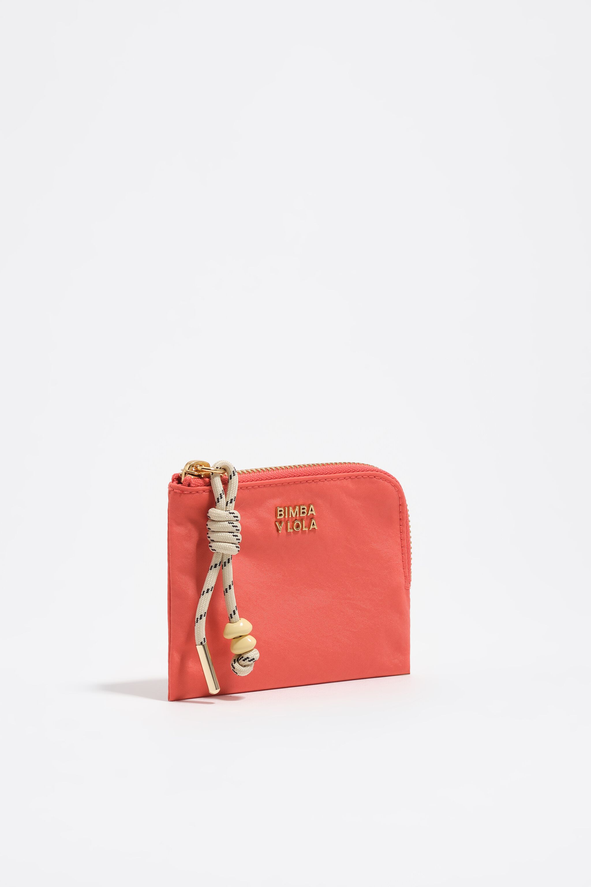 Coral nylon coin purse