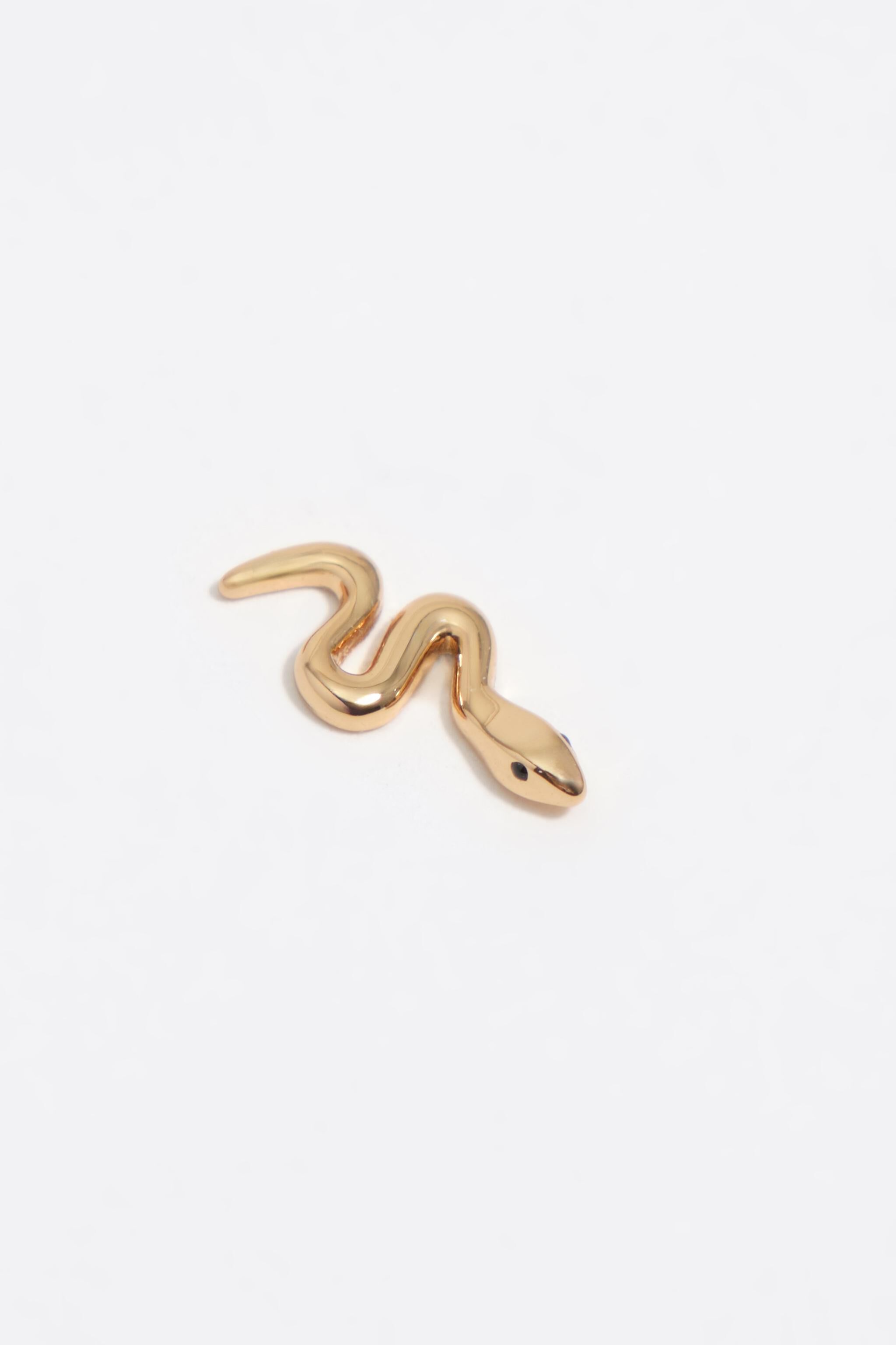 Mini gold snake earrings