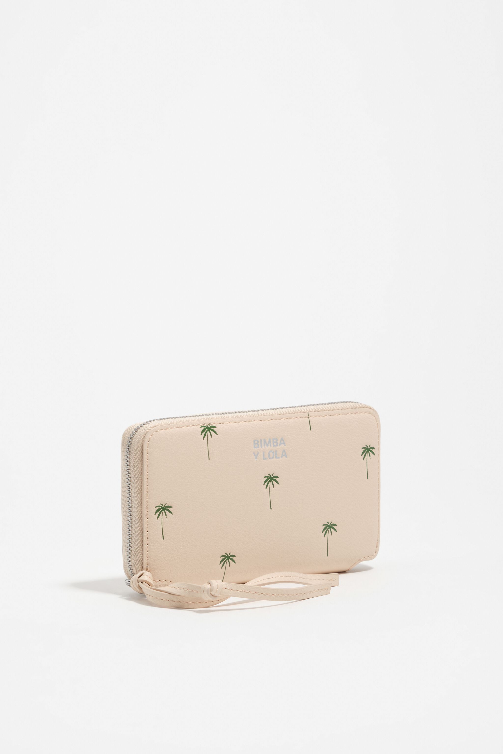 Medium sand leather horizontal Palms wallet
