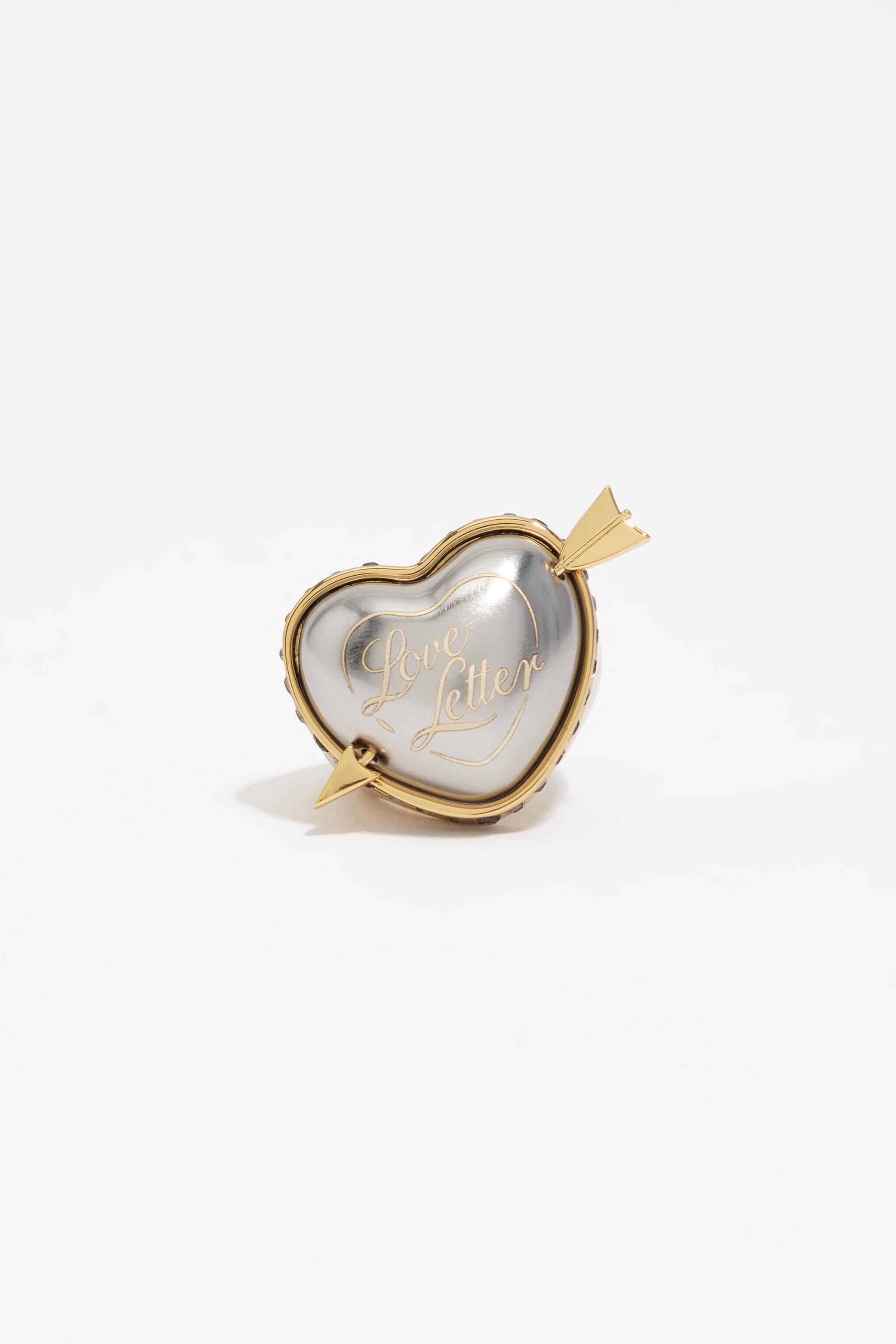 Two-tone Love Letter heart ring