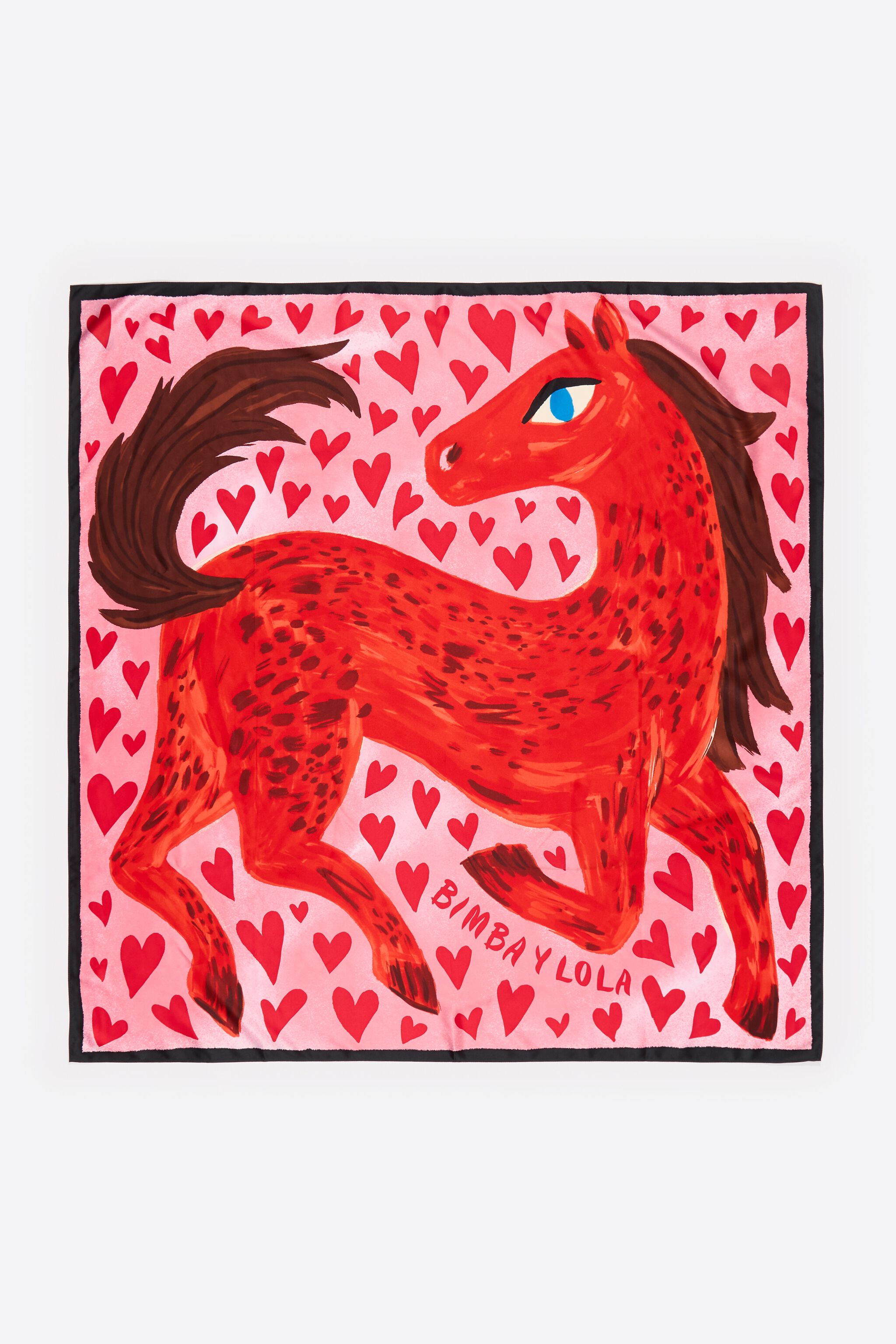 Horse and hearts scarf