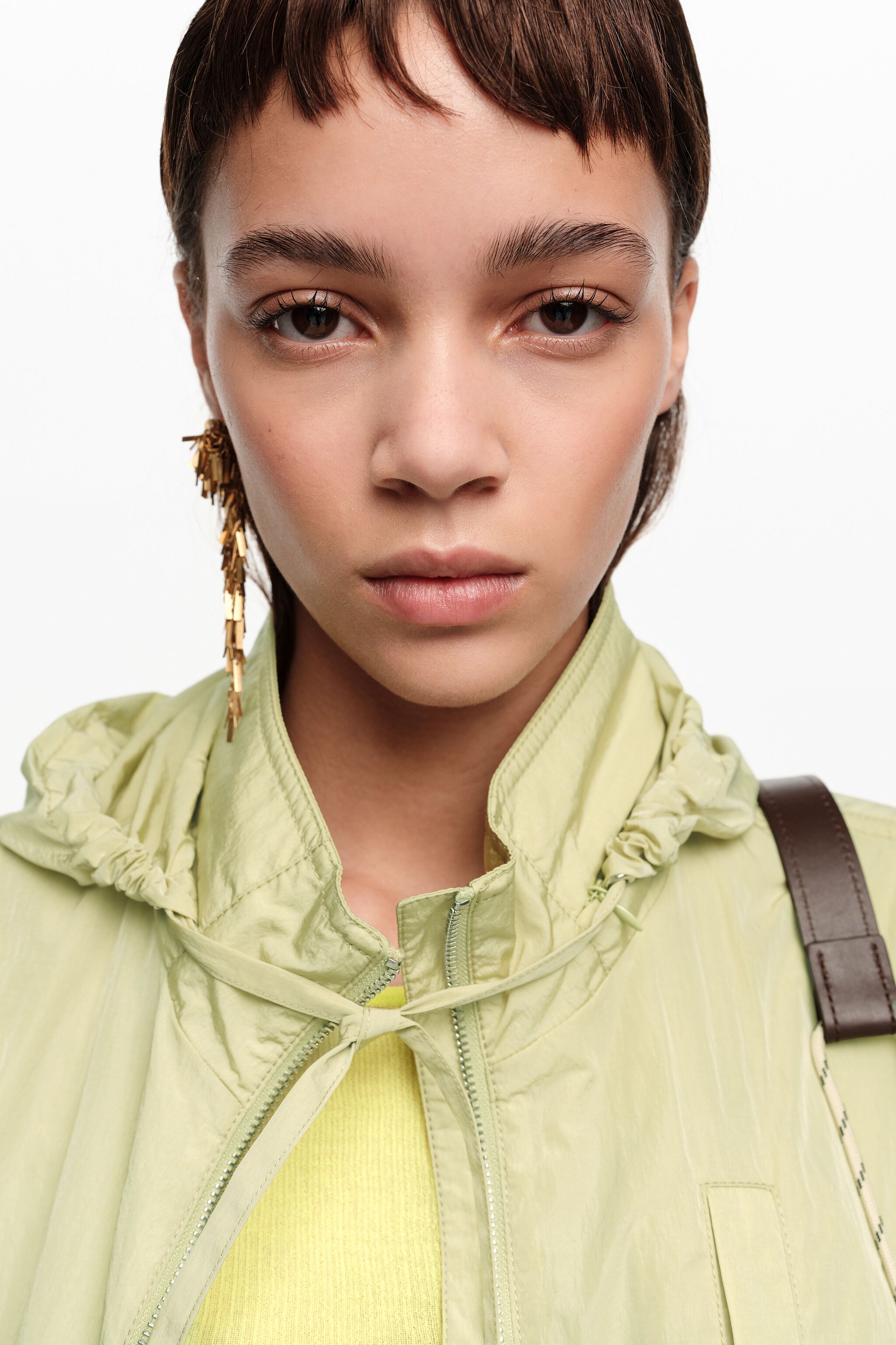 Lime fitted ribbed sweater