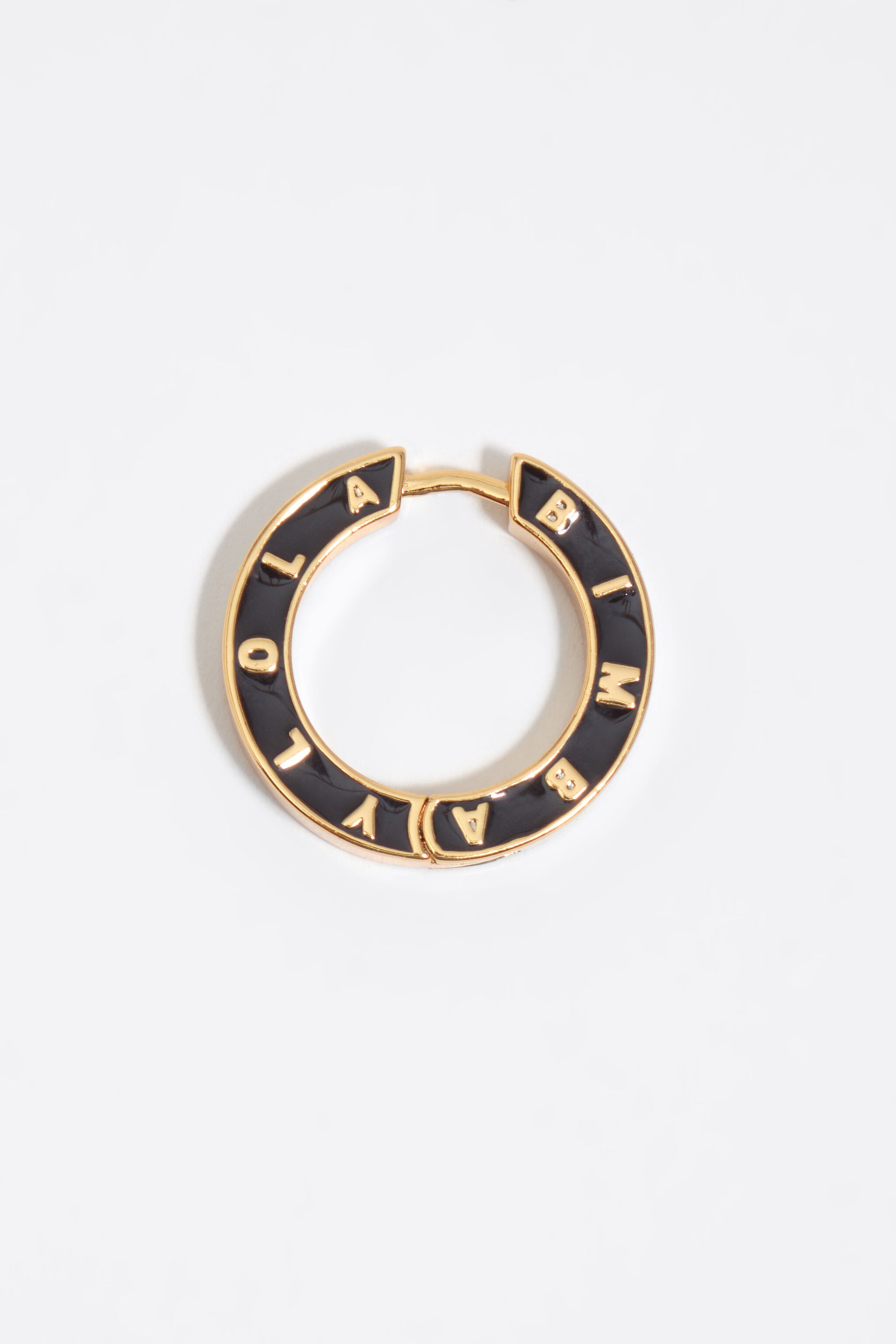 Brown logo hoop earrings