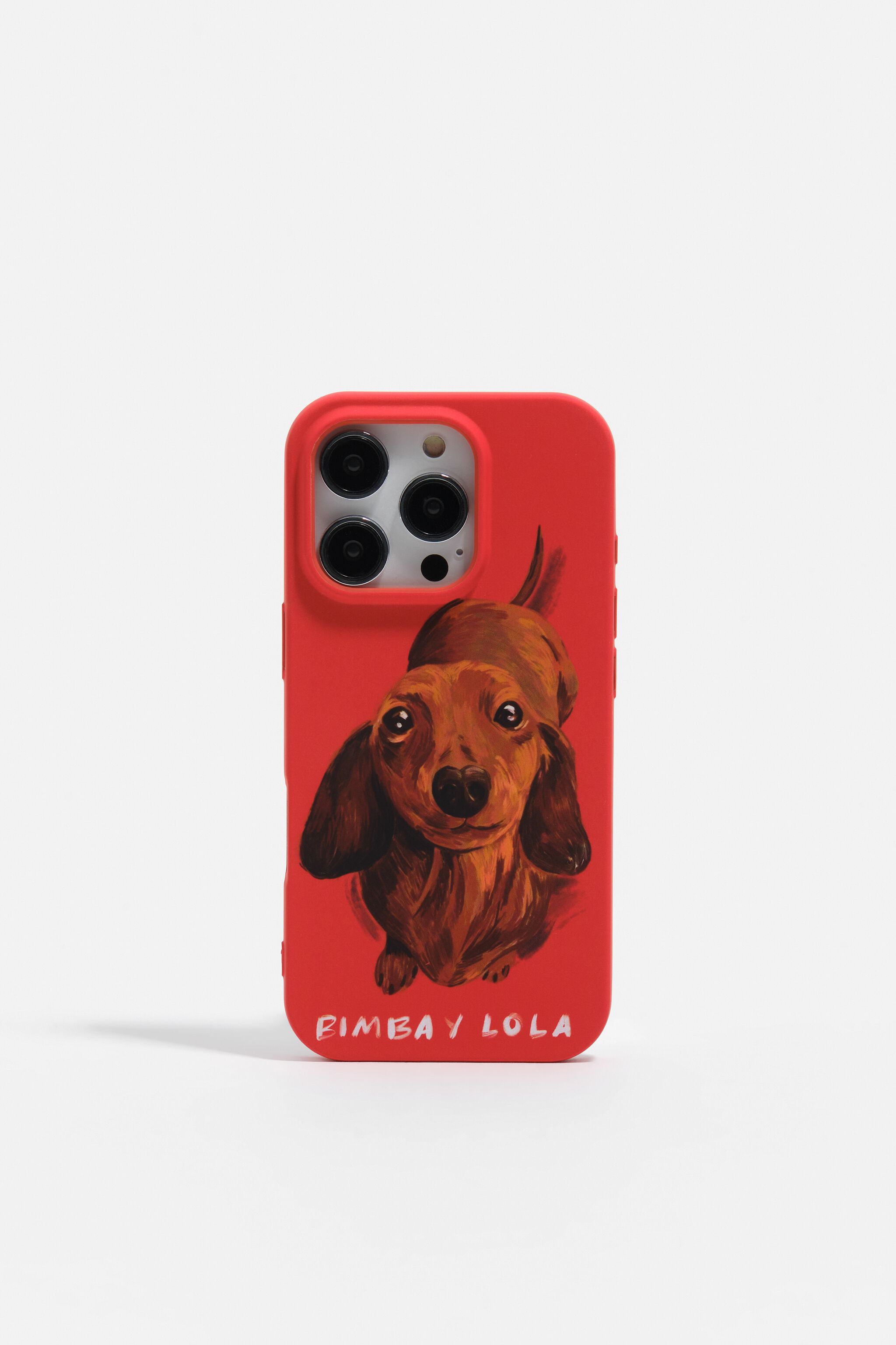 Red dachshund iPhone 16 Pro rigid case