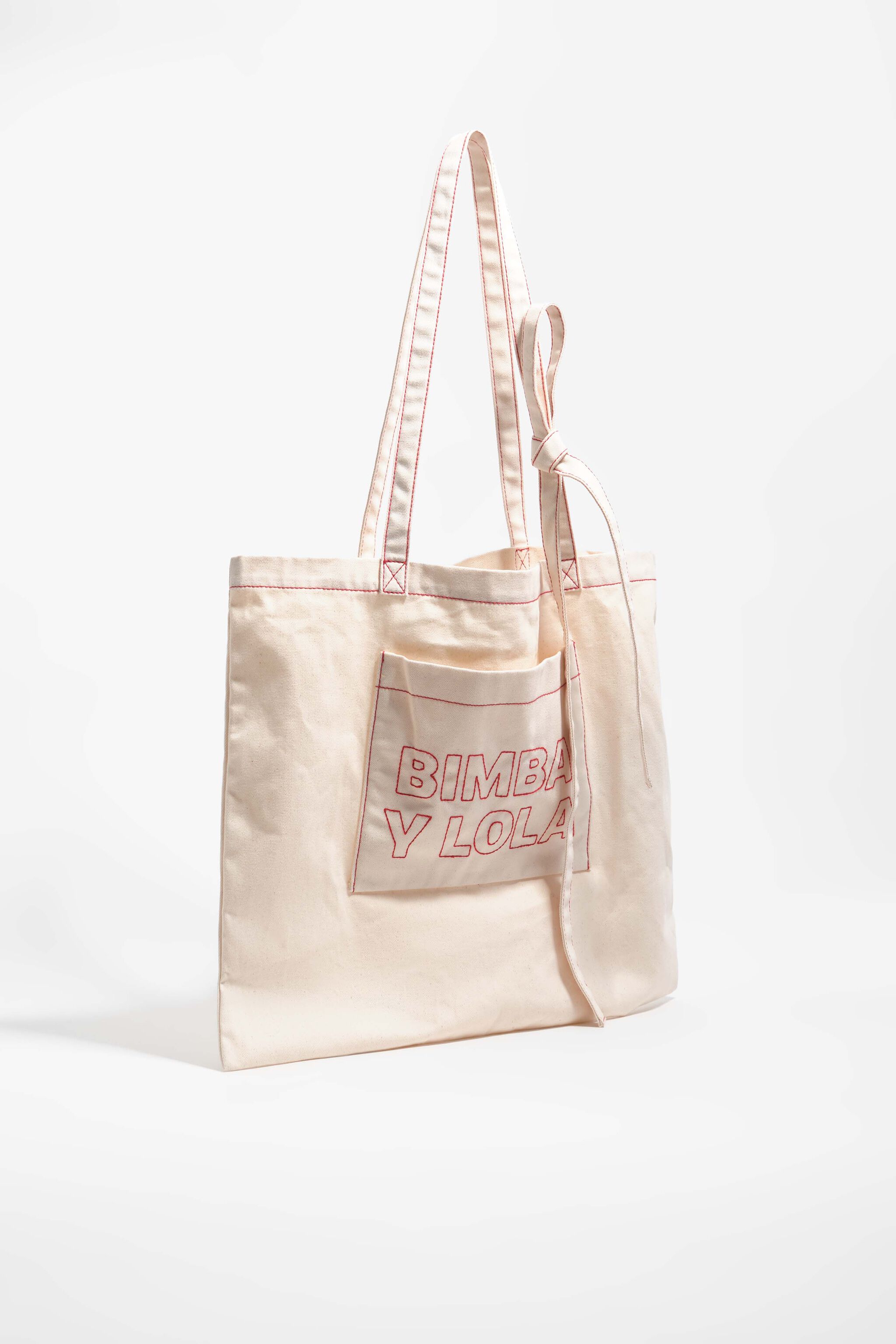 Large off-white cotton canvas bag