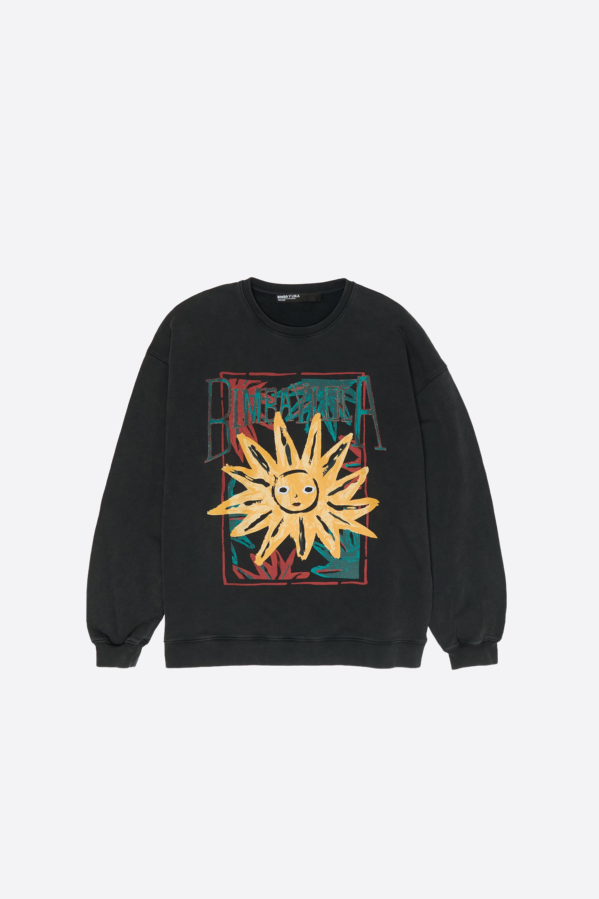 Faded black Sun logo sweatshirt