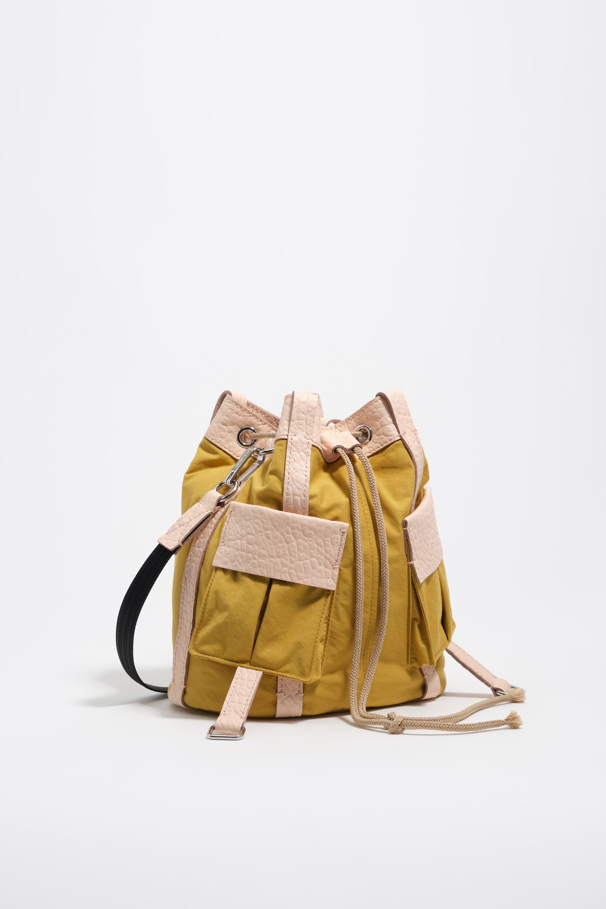 Small oil cotton bucket bag