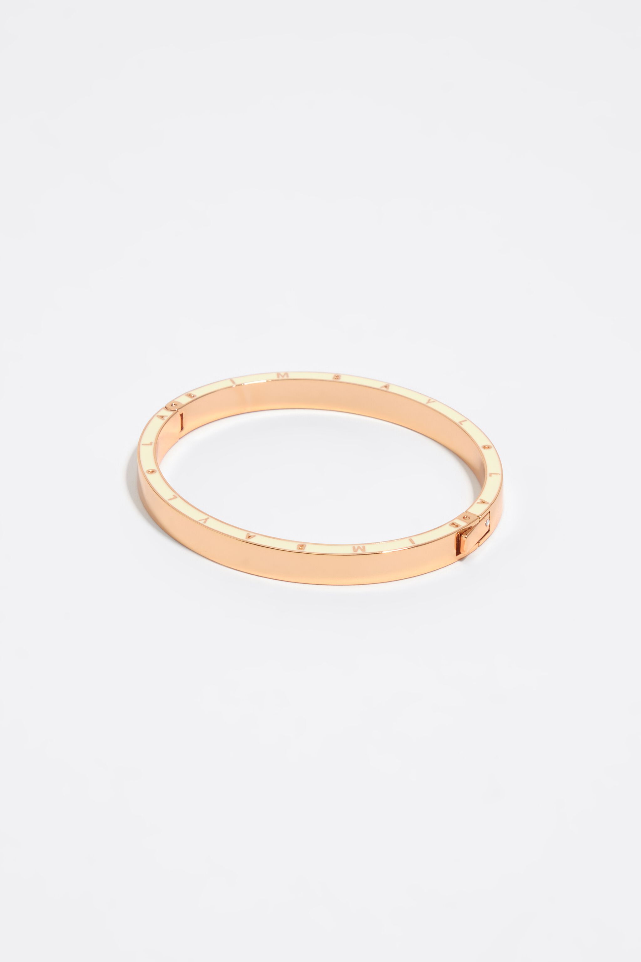 Rigid ivory logo bracelet