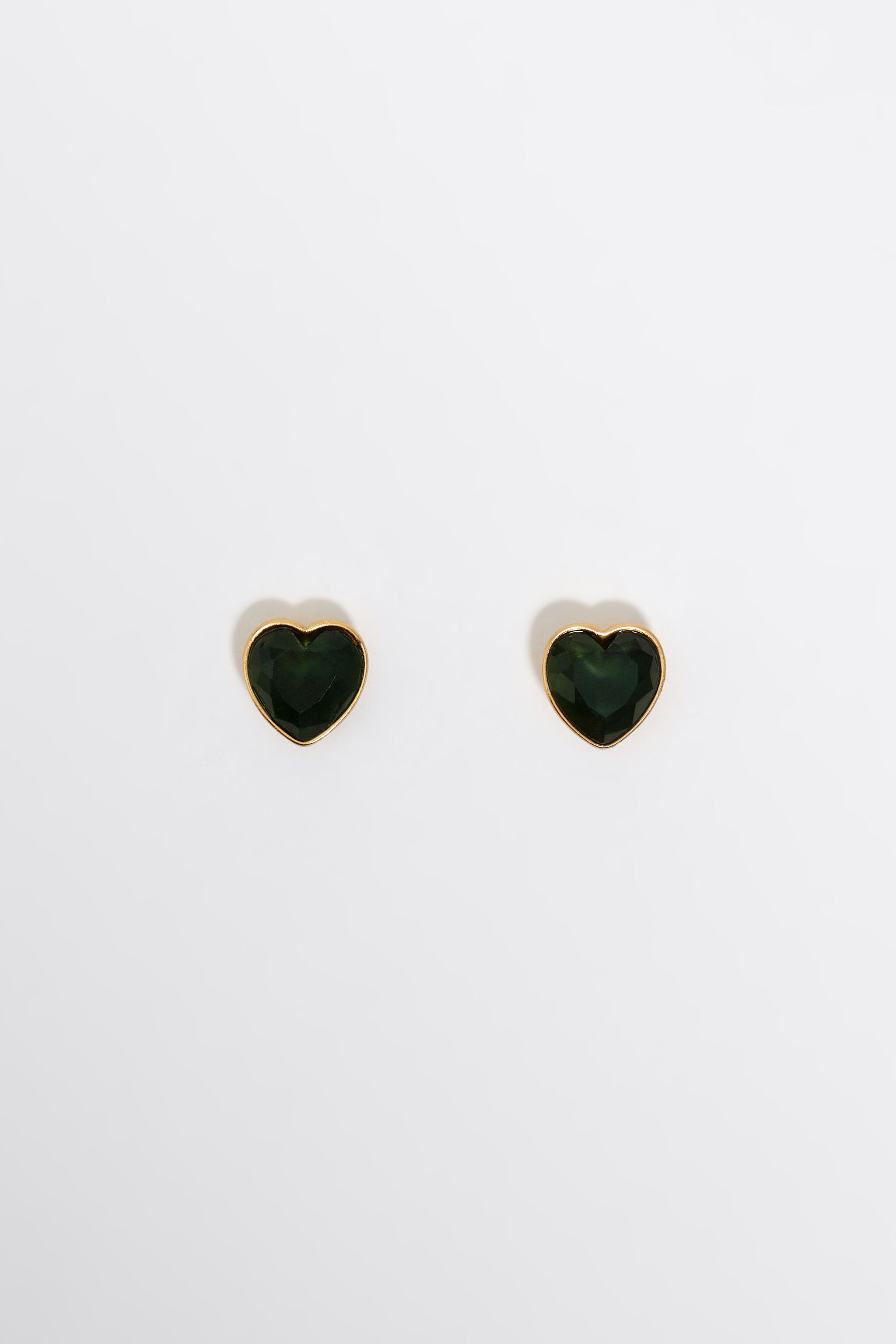 Blue crystal heart earrings