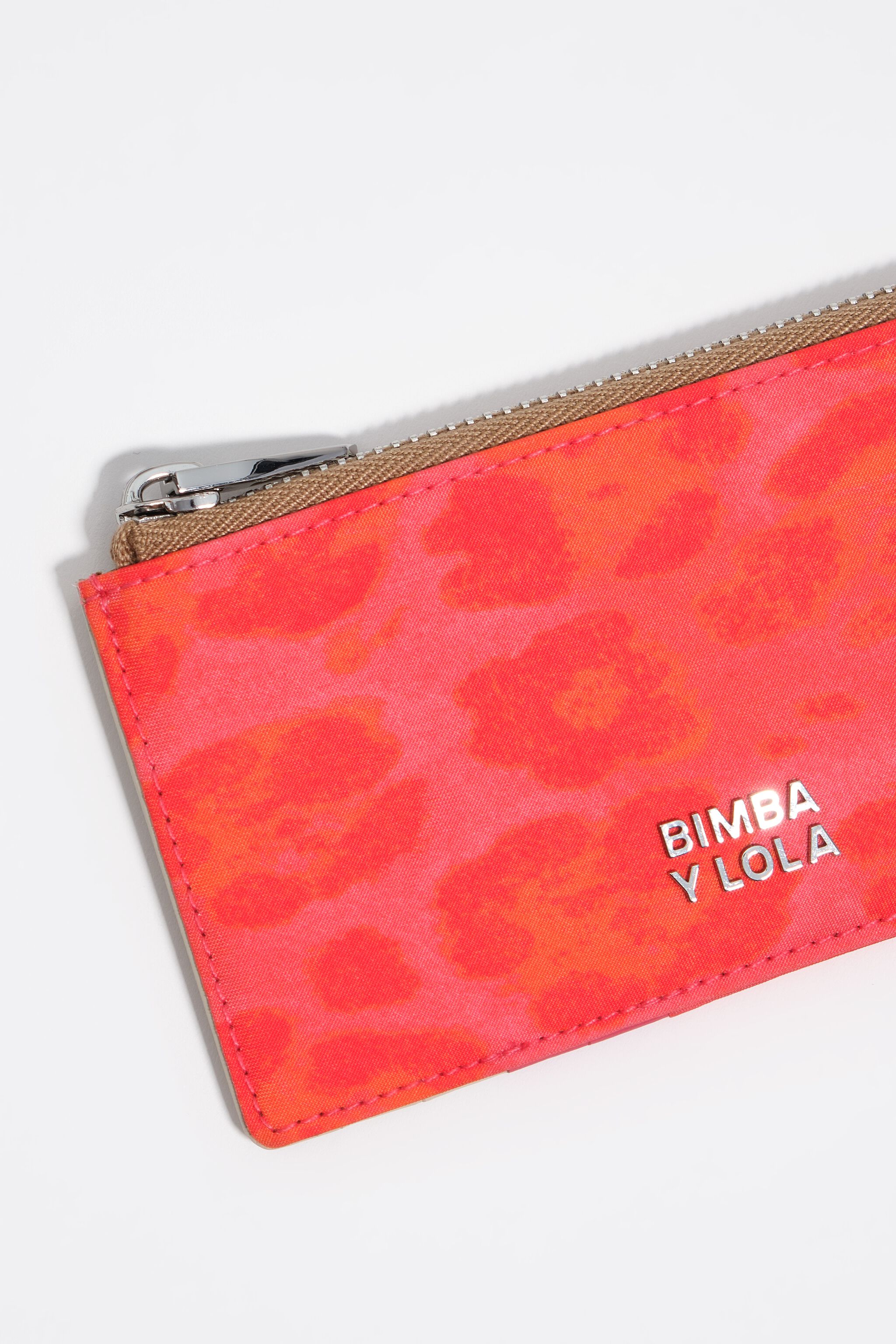 Pink leopard nylon card holder-coin purse