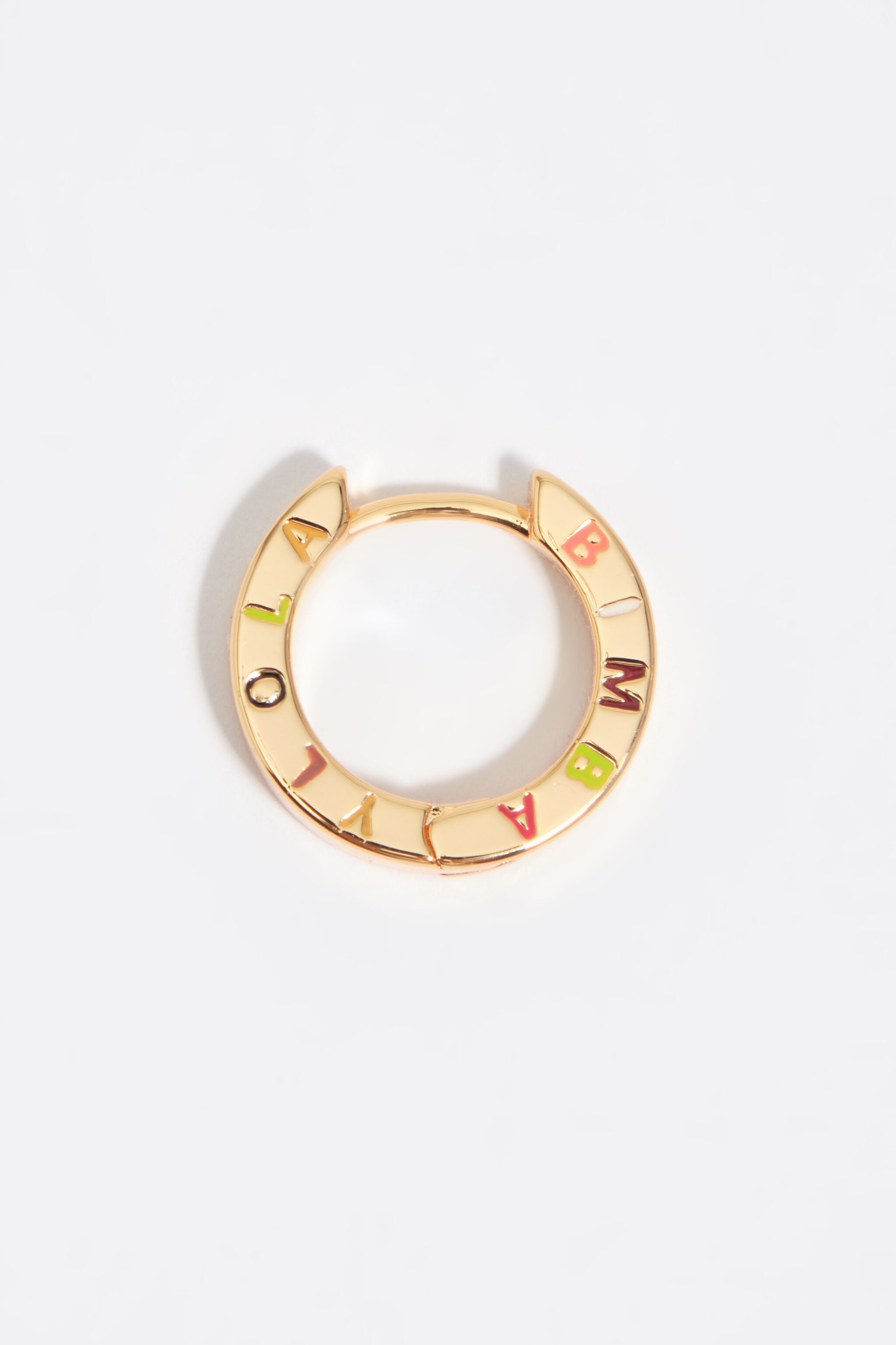 Gold logo hoop earrings