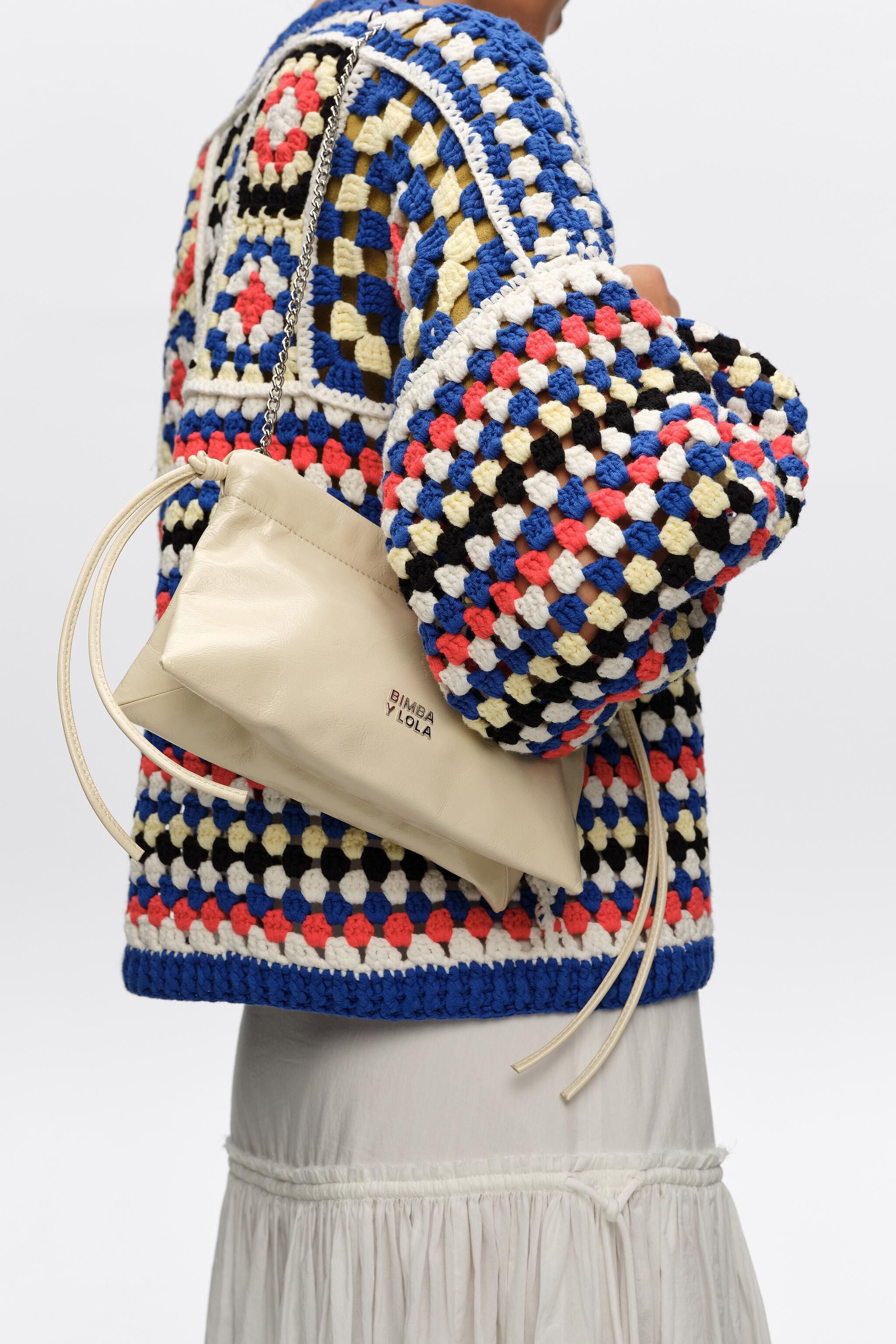 Ivory leather mini bag