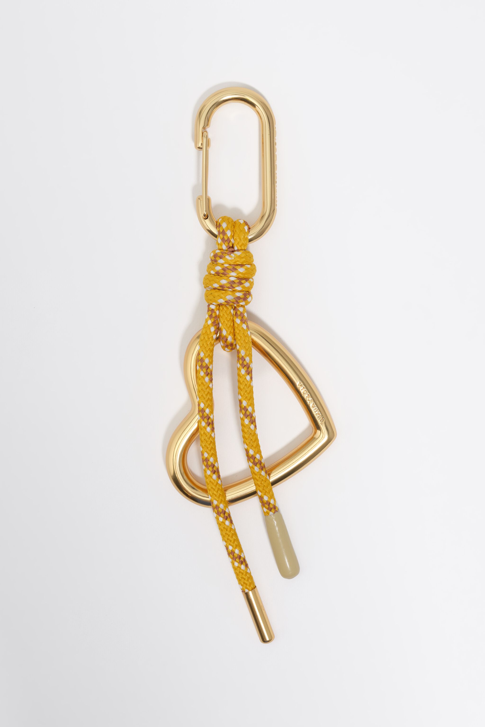 Metal and cord heart key ring