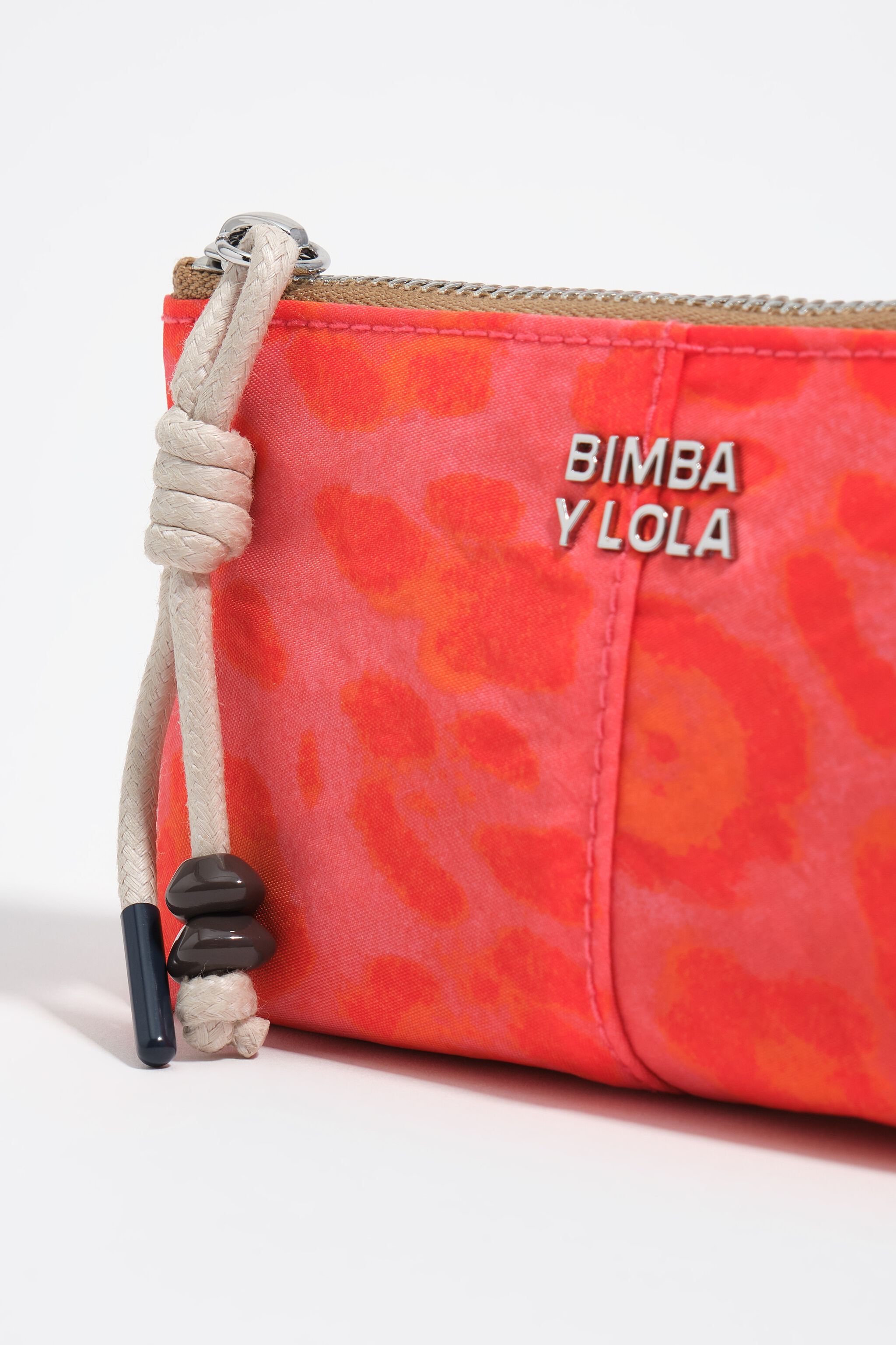 Pink leopard nylon coin purse