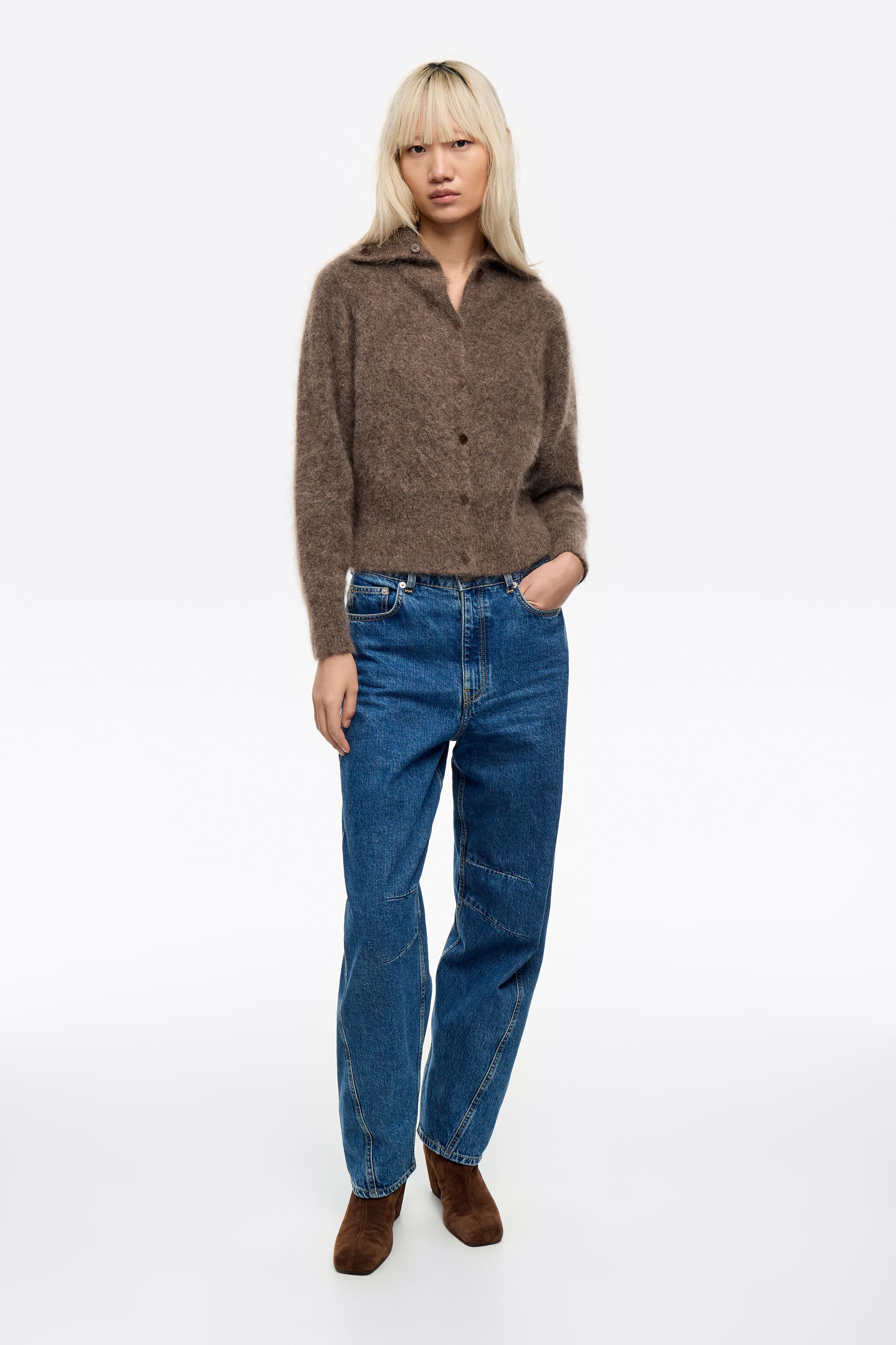 BARREL - Blue mid-rise jeans