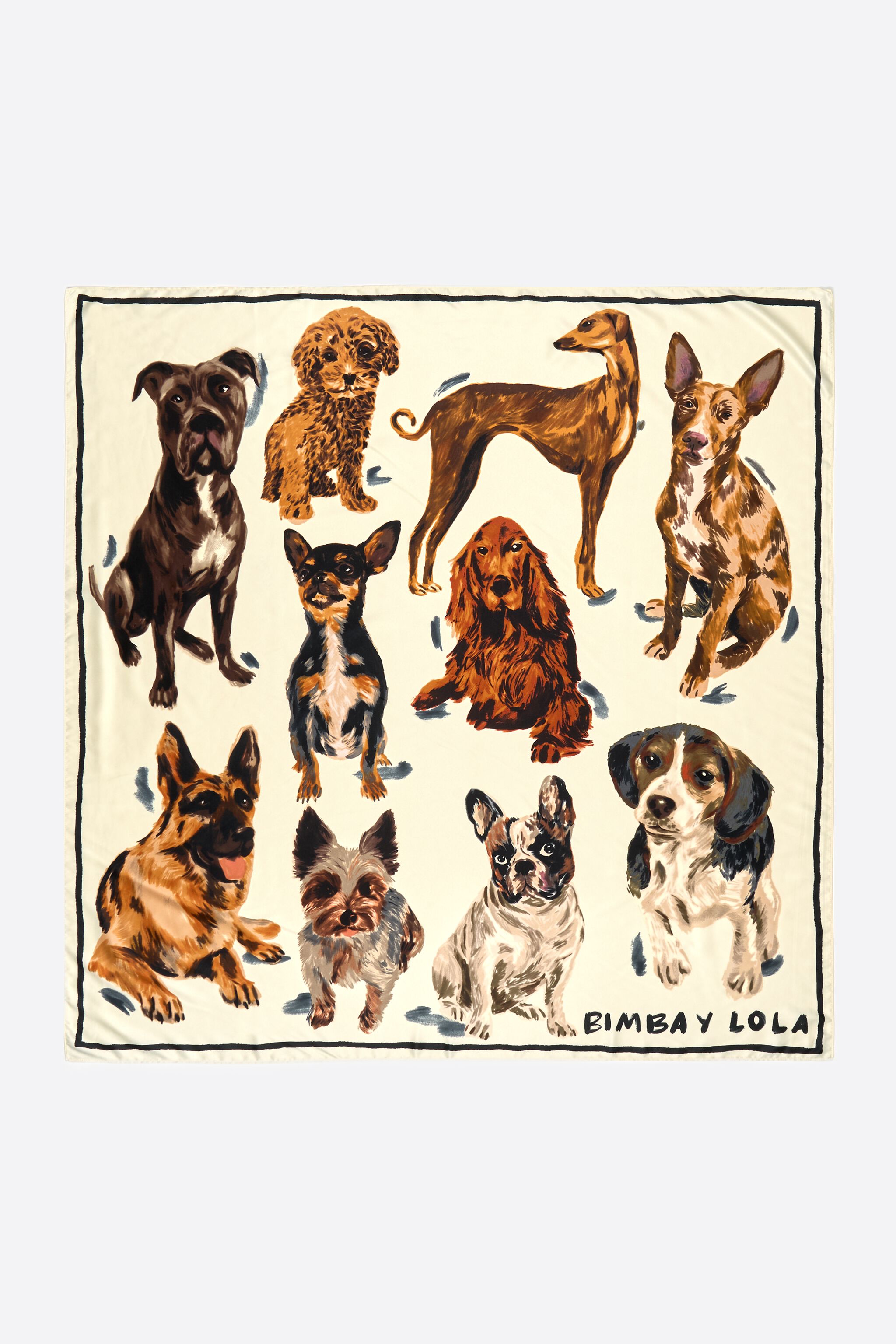 Dog print scarf